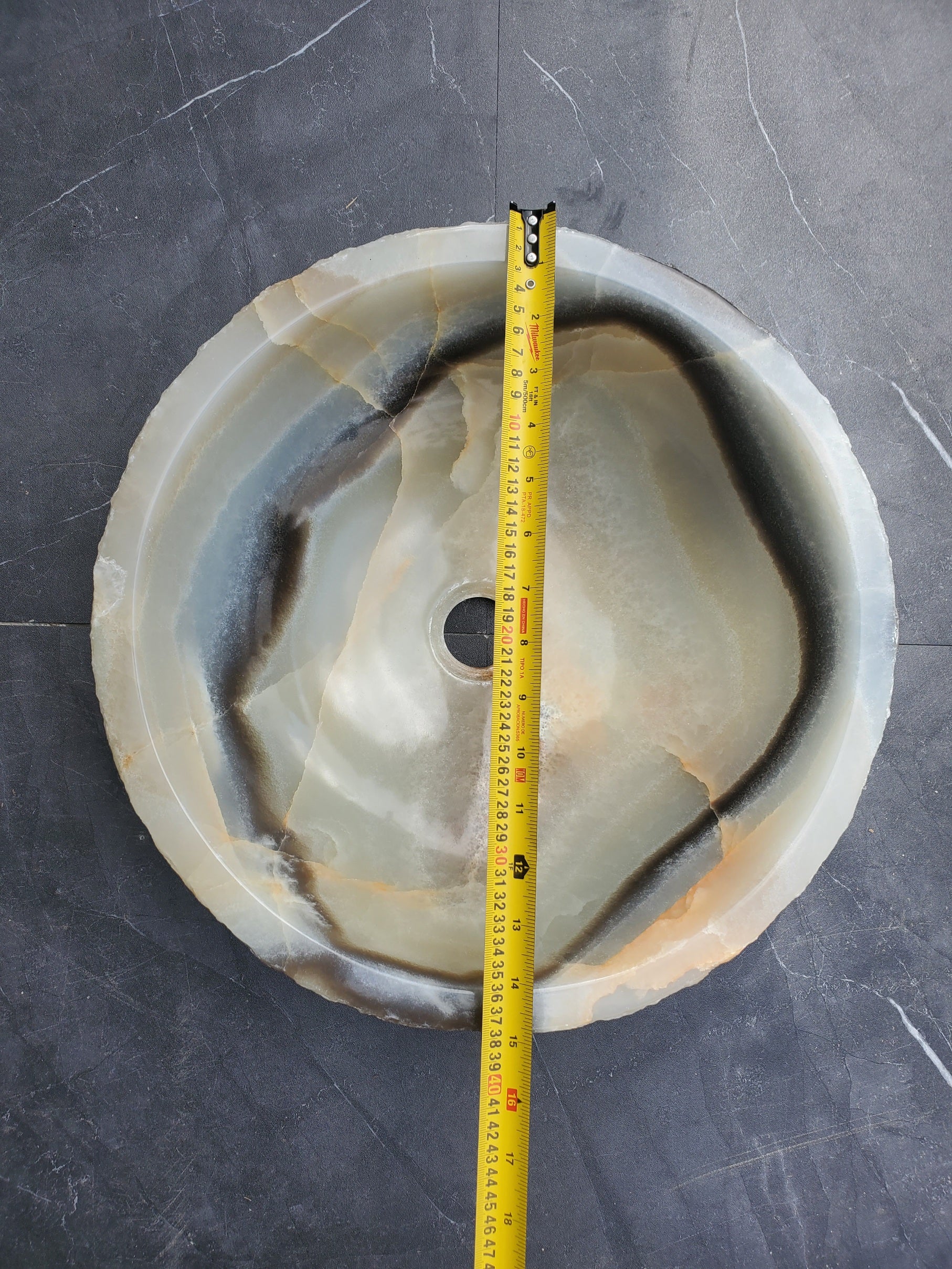 S29_31 Onyx Stone Vessel Bathroom Sink