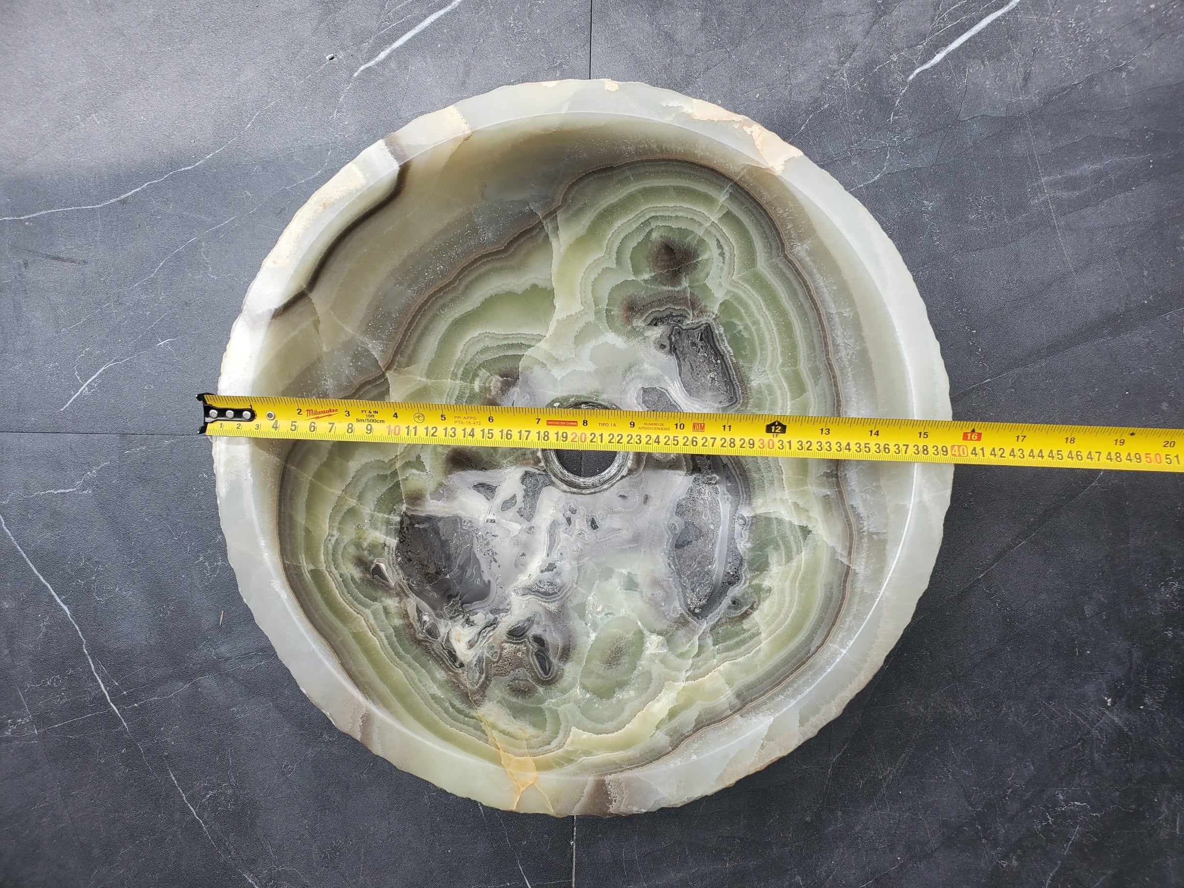 S29_30 Onyx Stone Vessel Bathroom Sink