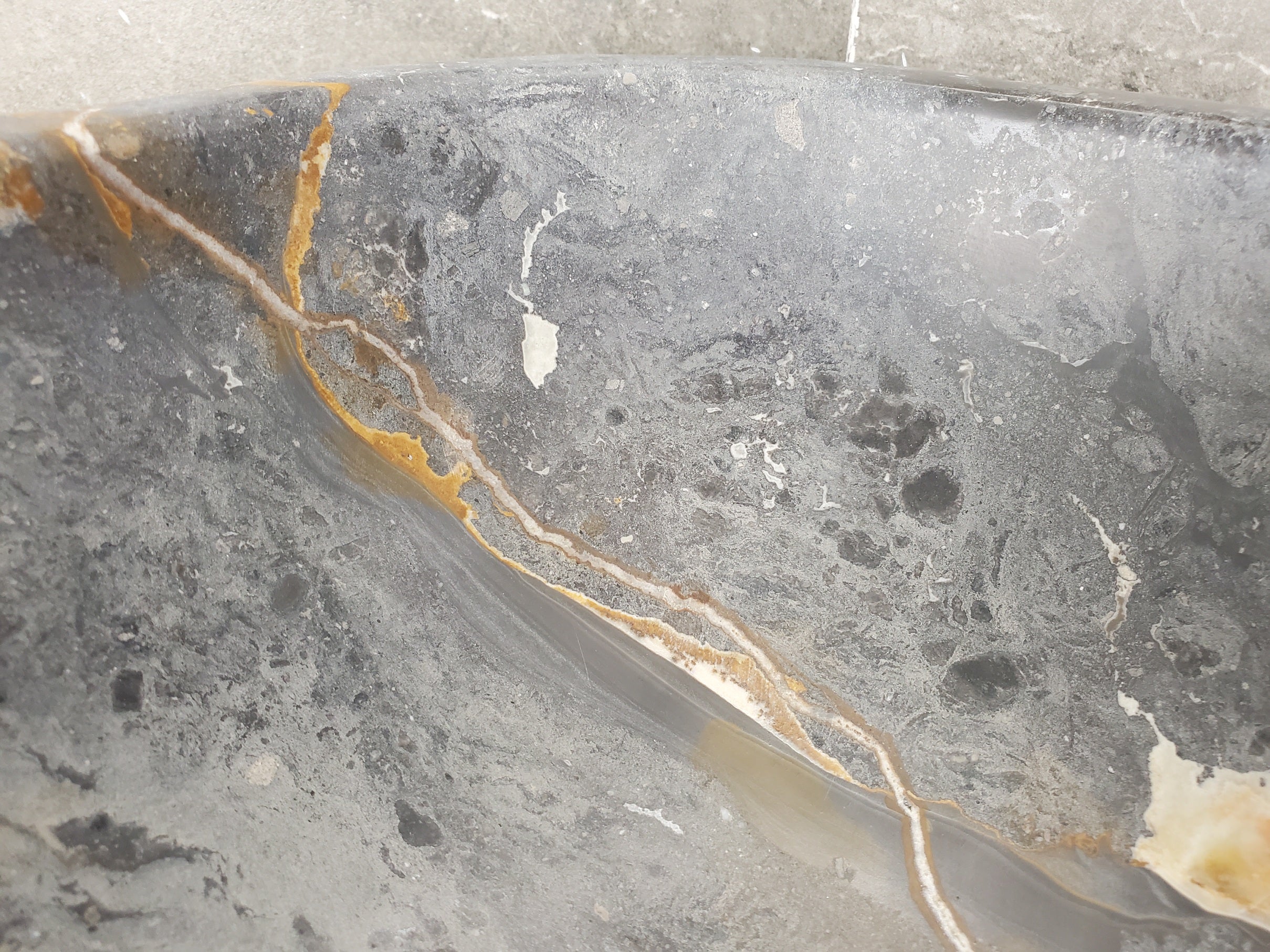 S33_03 Onyx and Slate Stone Vessel Bathroom Sink