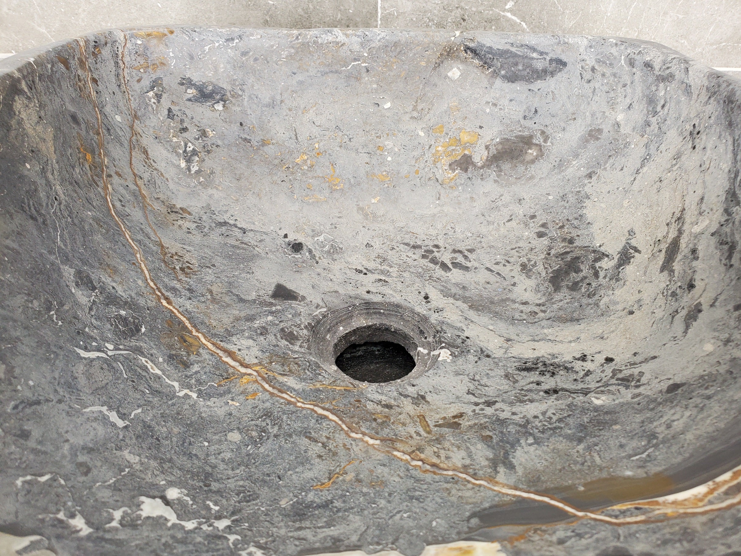 S33_03 Onyx and Slate Stone Vessel Bathroom Sink