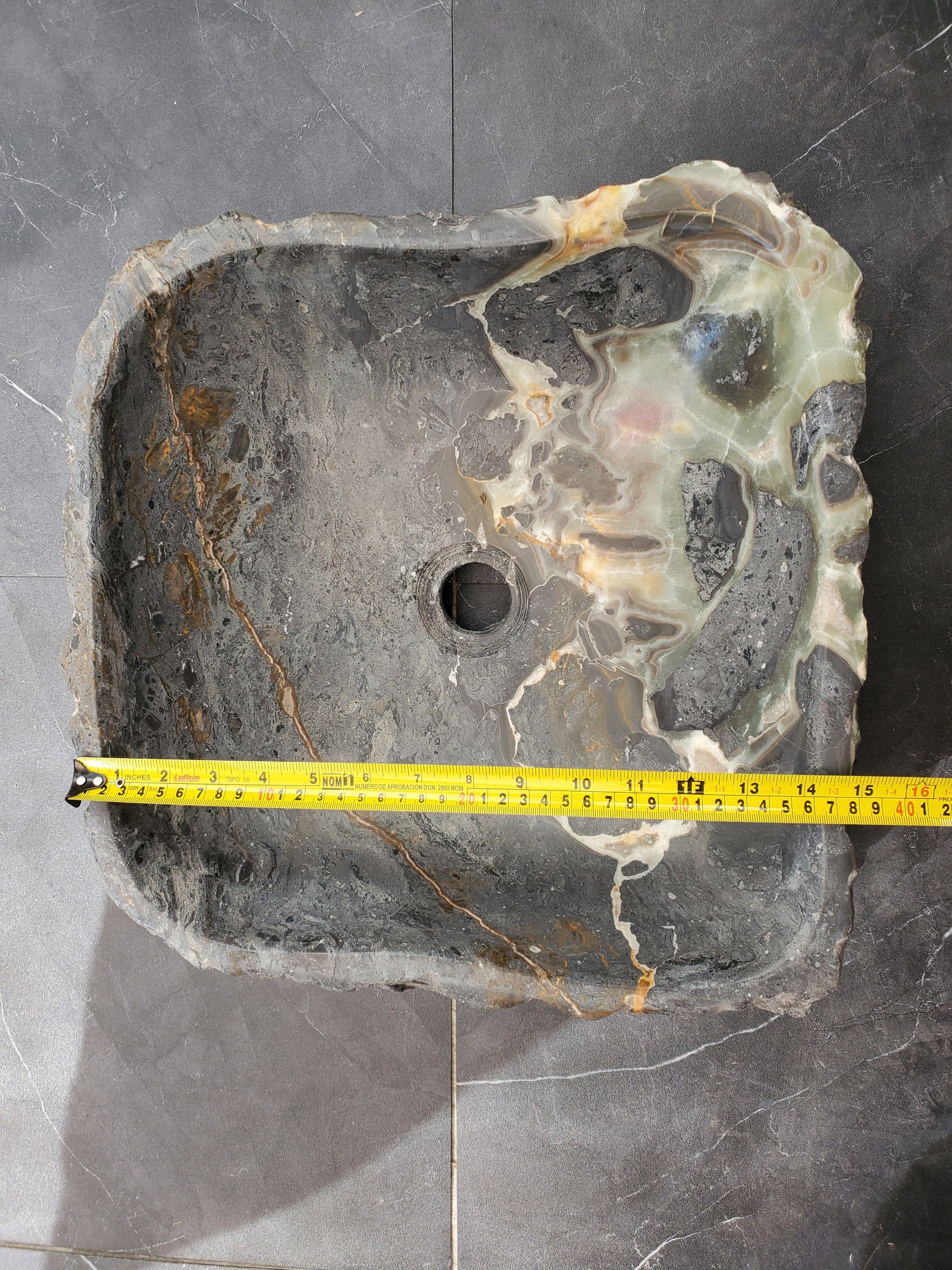 S33_02 Onyx and Slate Stone Vessel Bathroom Sink