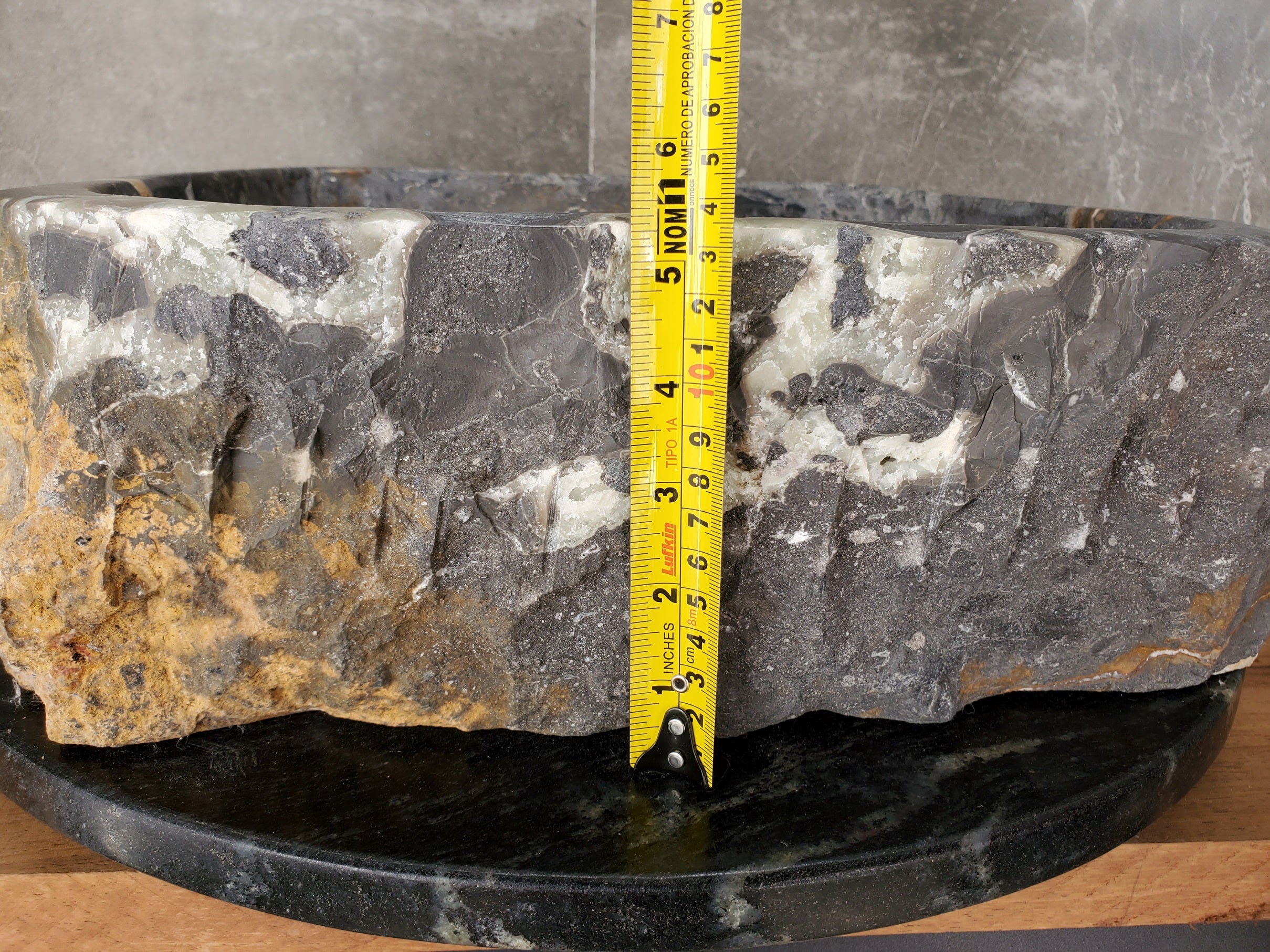 S33_03 Onyx and Slate Stone Vessel Bathroom Sink