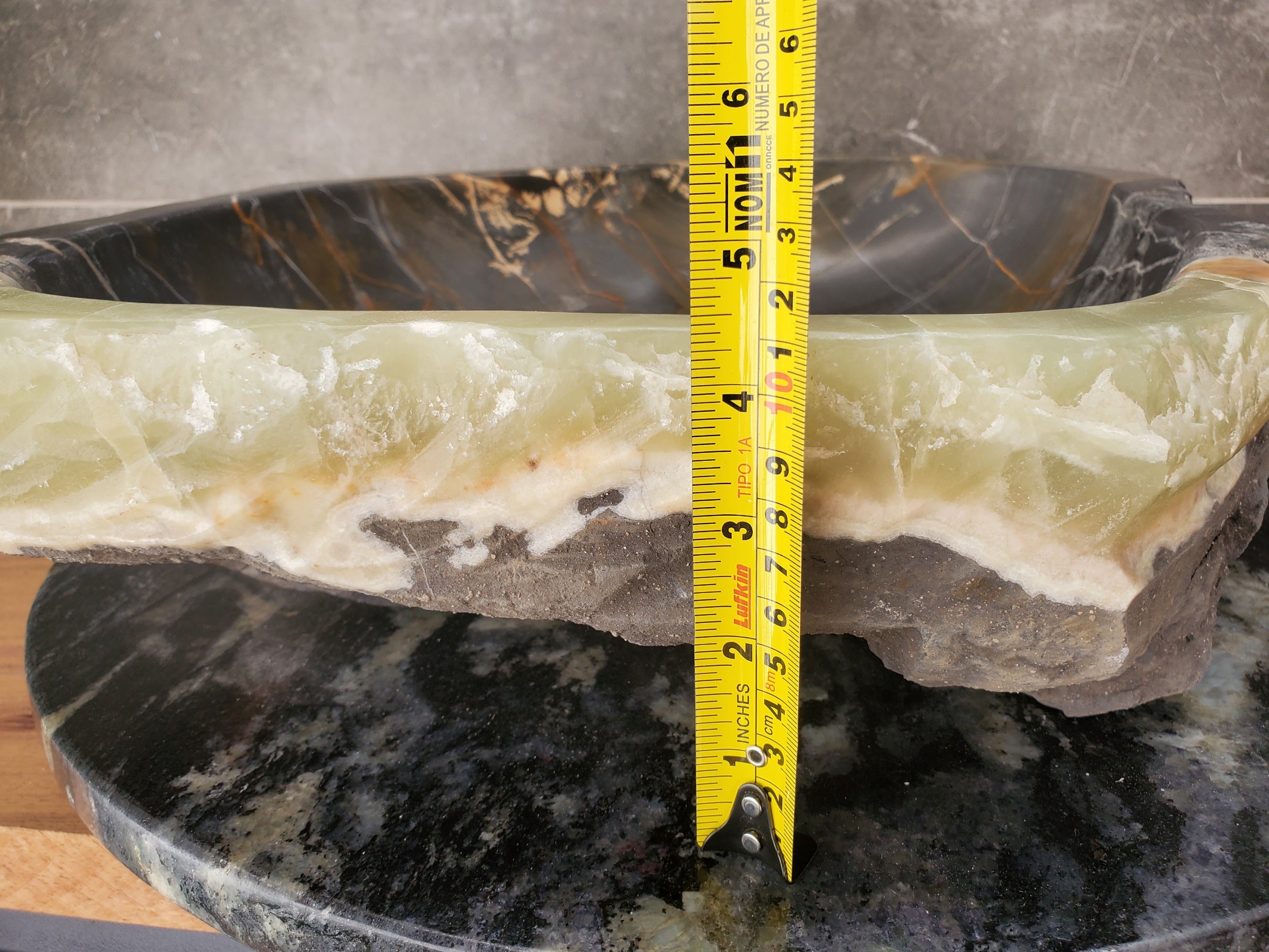 S33_05 Natural Stone Vessel Bathroom Sink - 15 x 15 inch