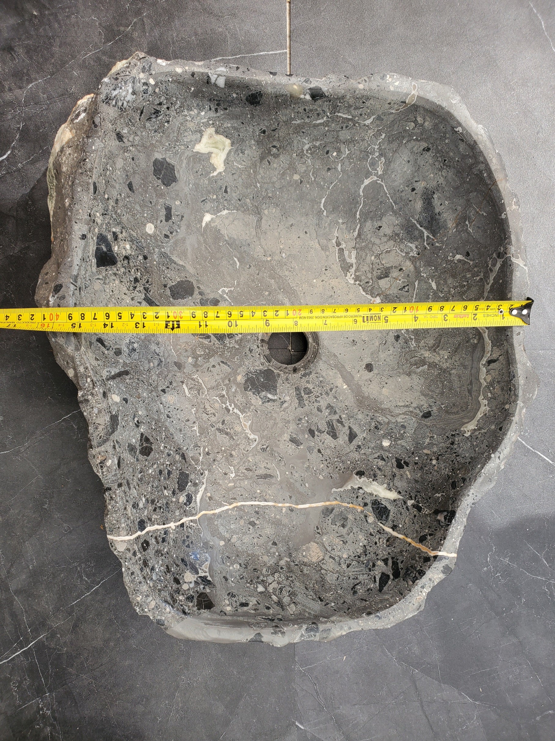 S33_04 Onyx and Slate Stone Vessel Bathroom Sink