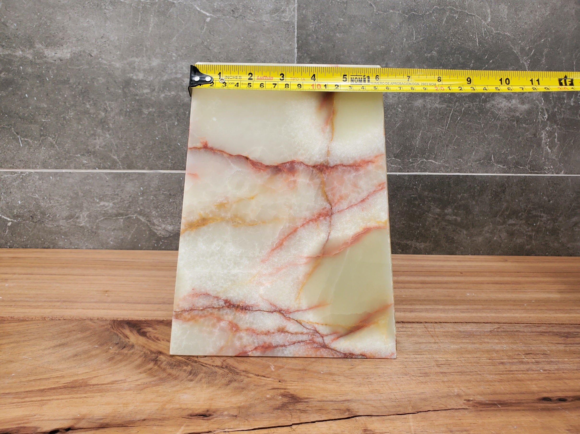 WB_15SQ Onyx Stone Waste Basket