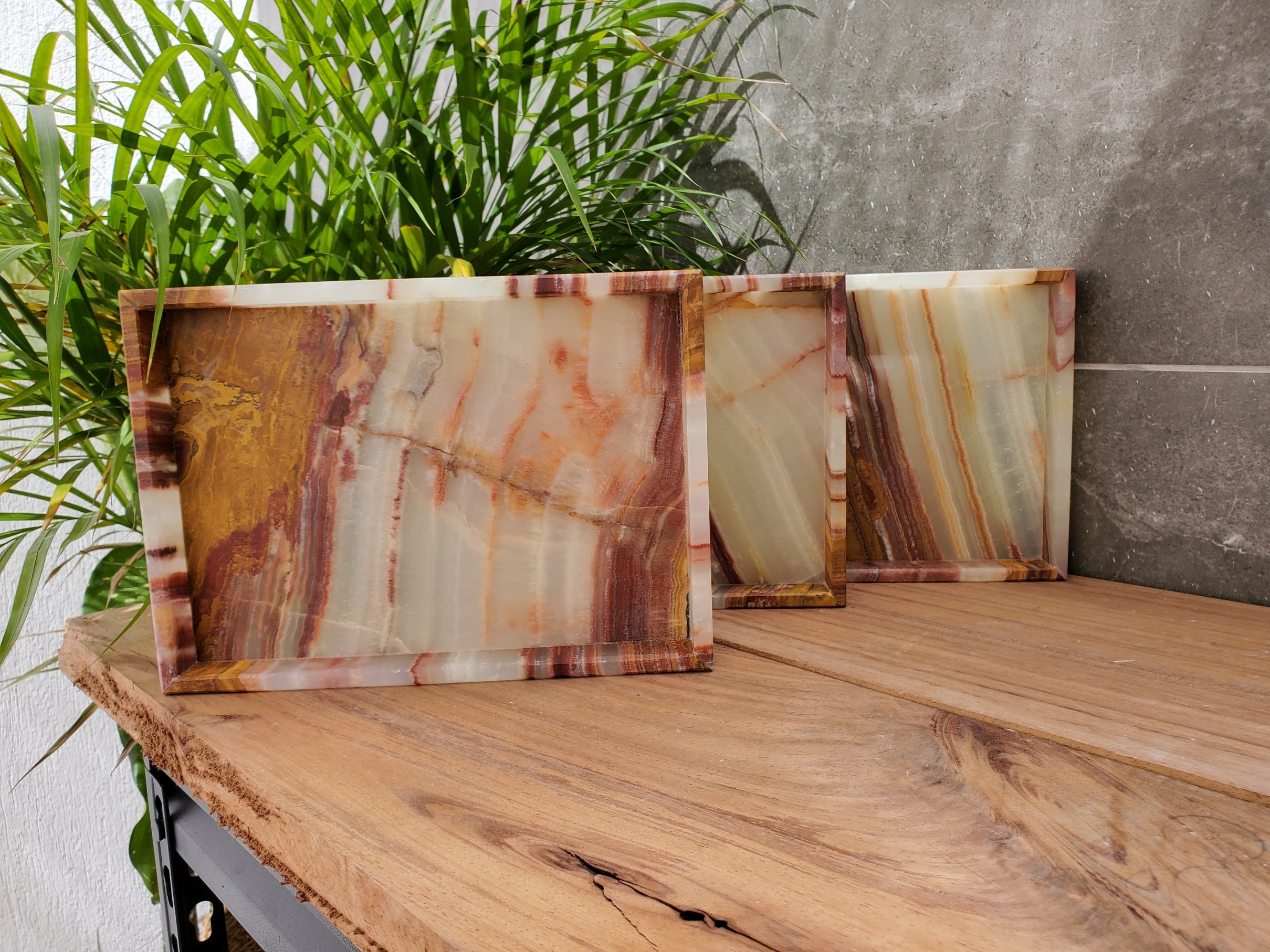 TRAY08 Green Onyx Stone Tray, Jewelry Organizer