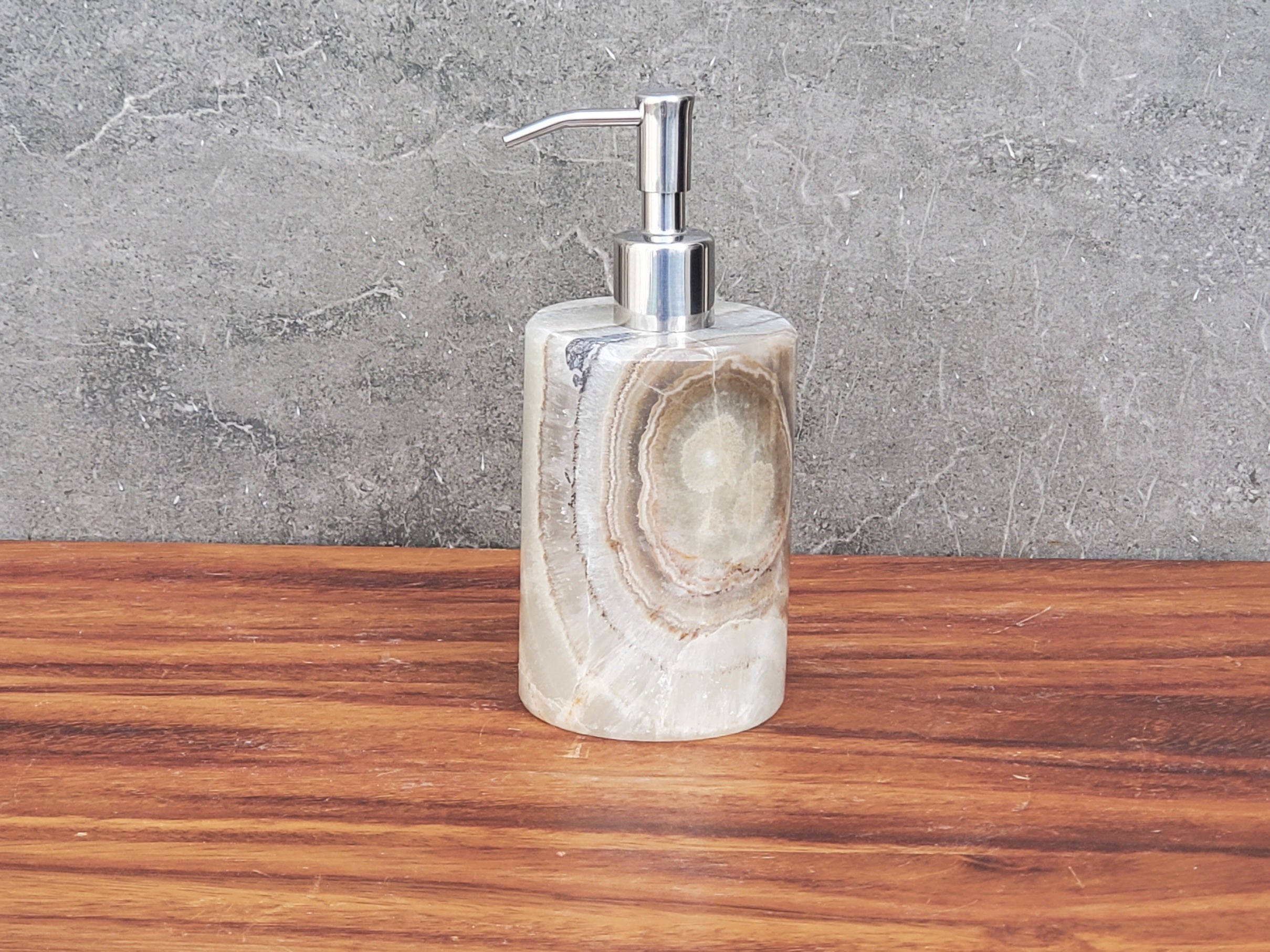 SD_57 Light Green and Gray Onyx Pump Dispenser Bottle