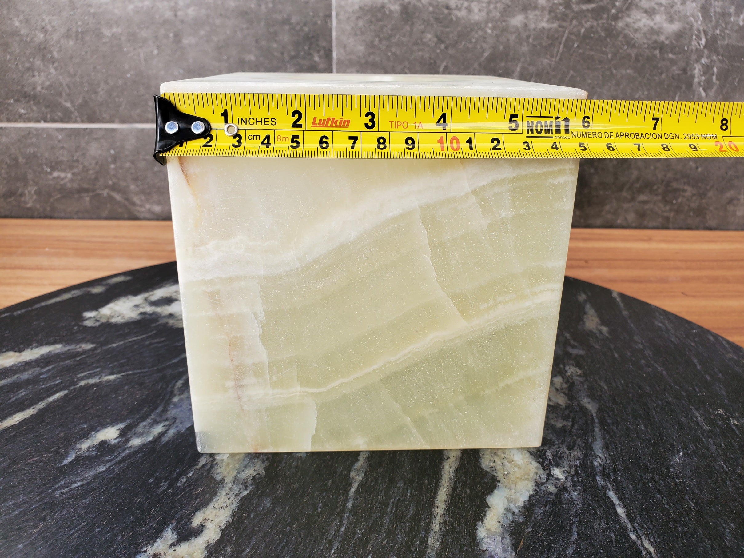 TCSQ_64 Green Onyx Tissue Box Cover (Cube) Tissue Box Cover Bath Decor Tissue Box Covers