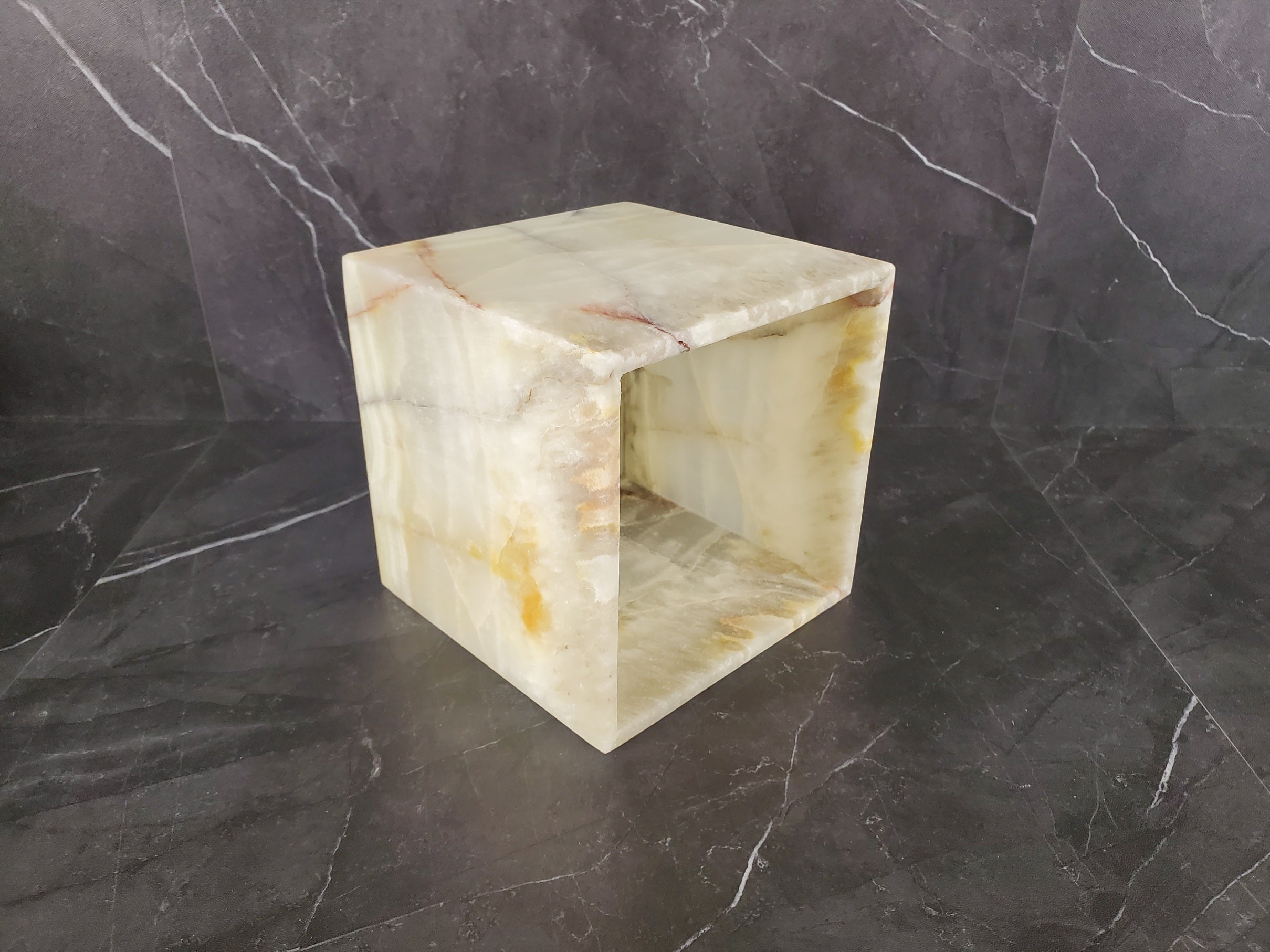 TCSQ_53 Green Onyx Tissue Box Cover (Cube)