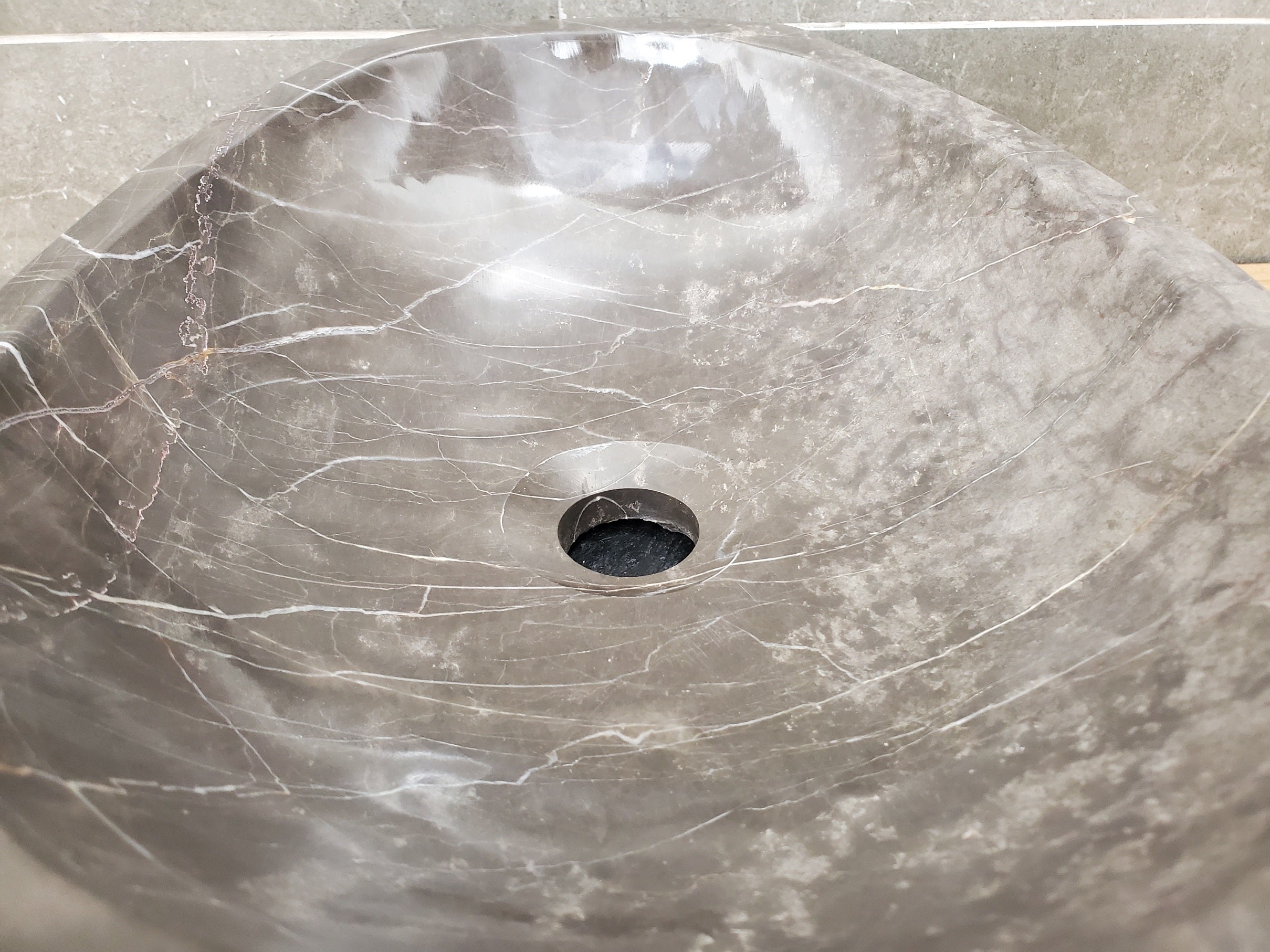 S31_41 Oval Carved Marble Vessel Sink