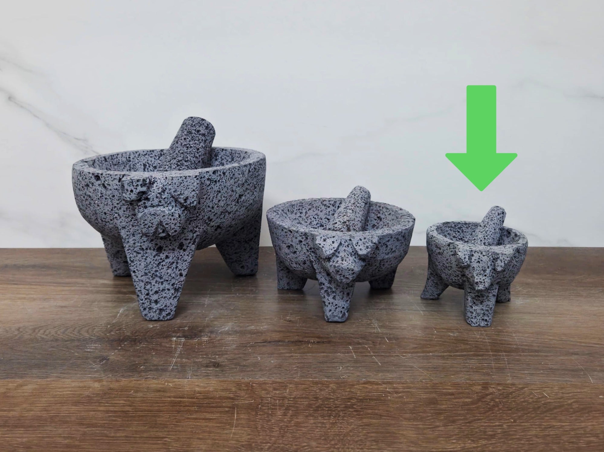 MOL4P Authentic Mexican Molcajete - Piggy Face - 4 inch