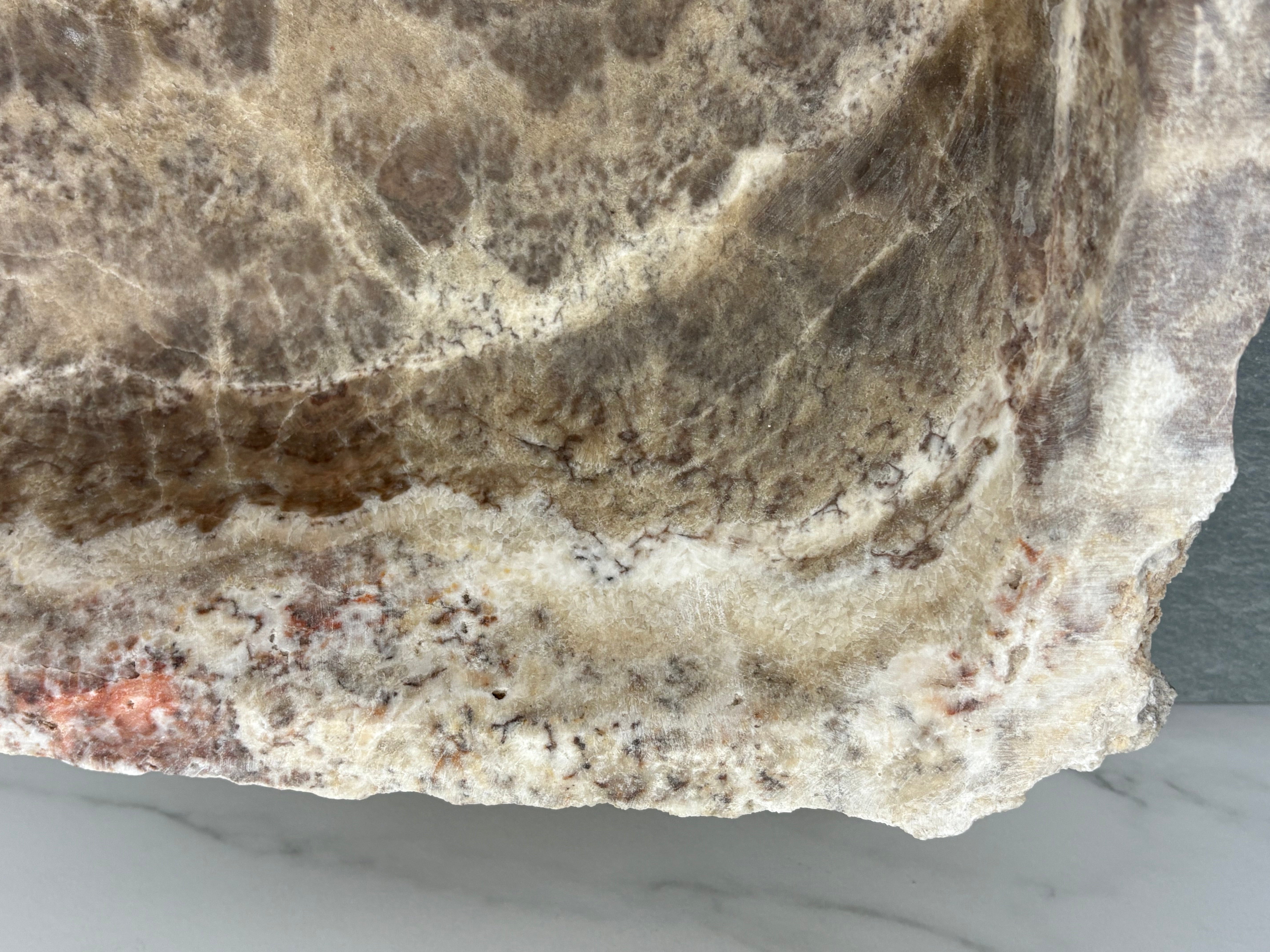 S15_04 Onyx Stone Vessel bathroom Sink - 19 x 15.5 inch