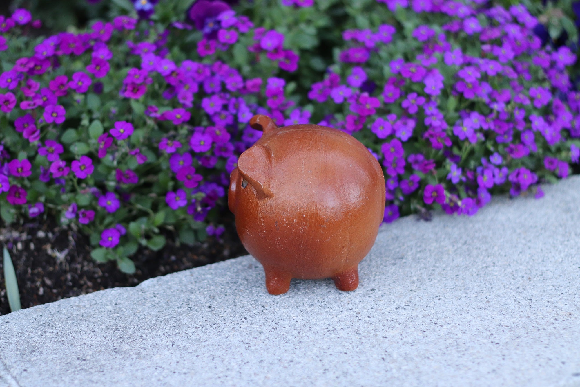 Ceramic Piggy Smash Bank, 5 x 5 x 5 inches-Glazed