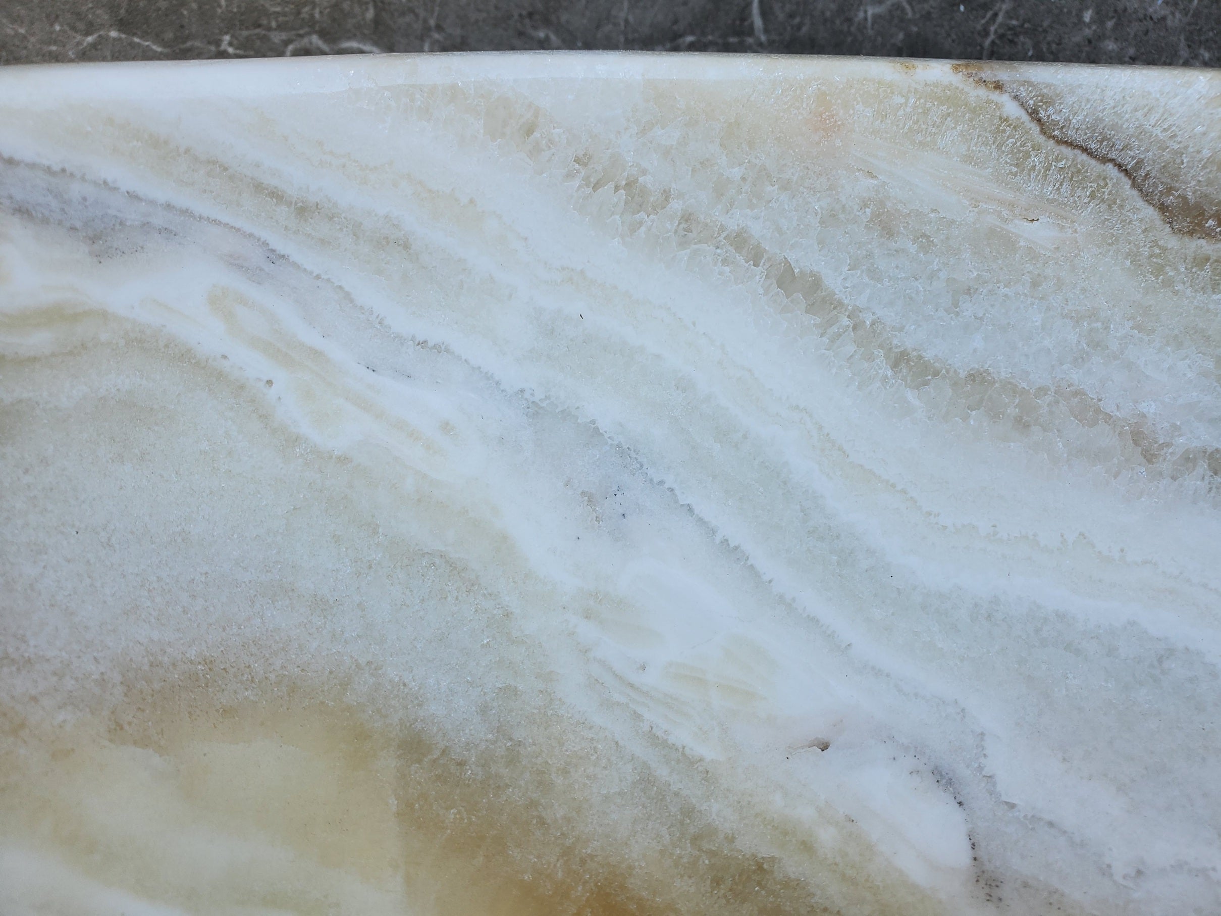 S28_21 Onyx Stone Vessel Bathroom Sink -15.5 x 15.5 inch