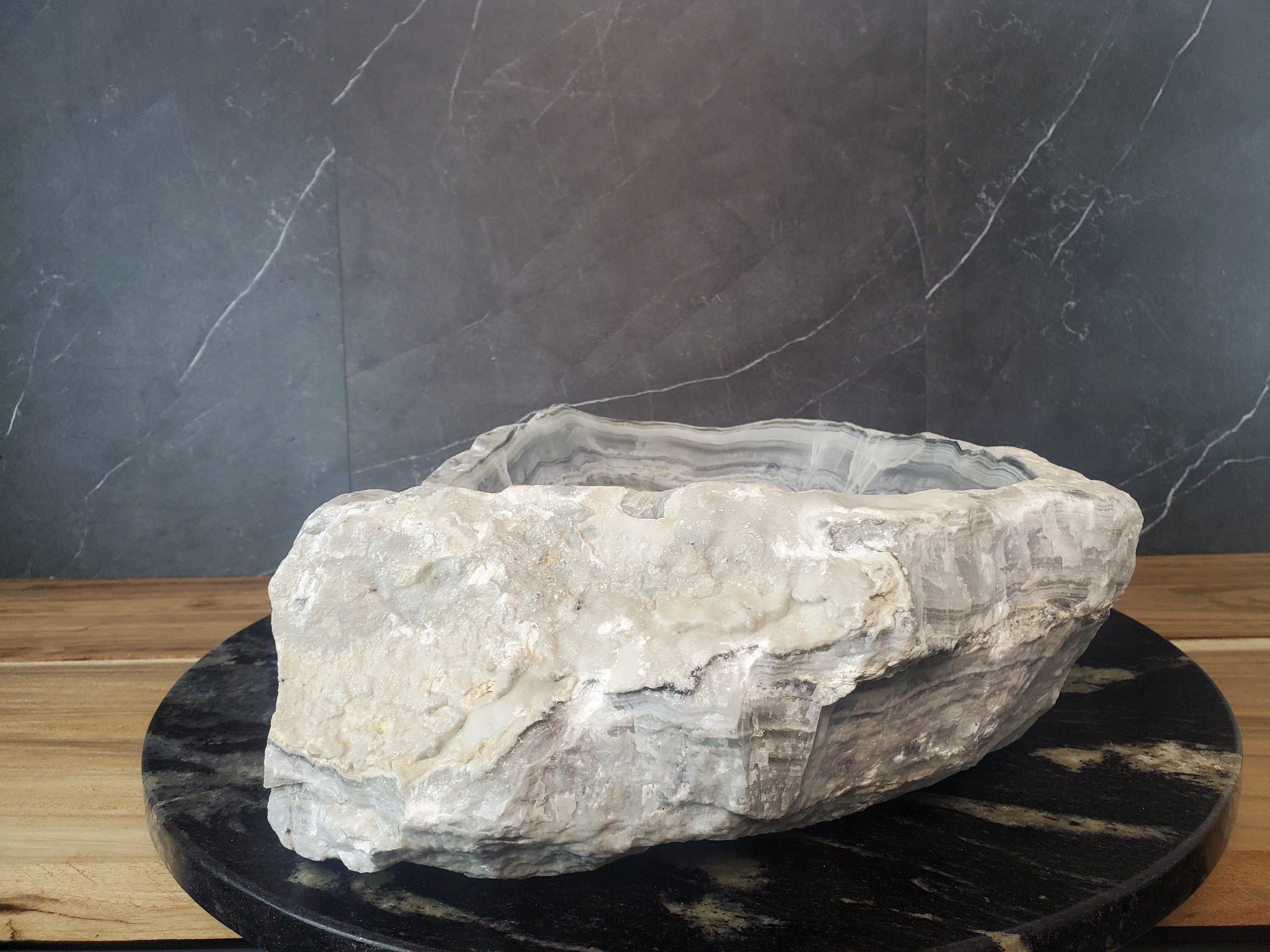 S27_23 Marble Stone Bathroom Vessel Sink - 18 x 12 inch