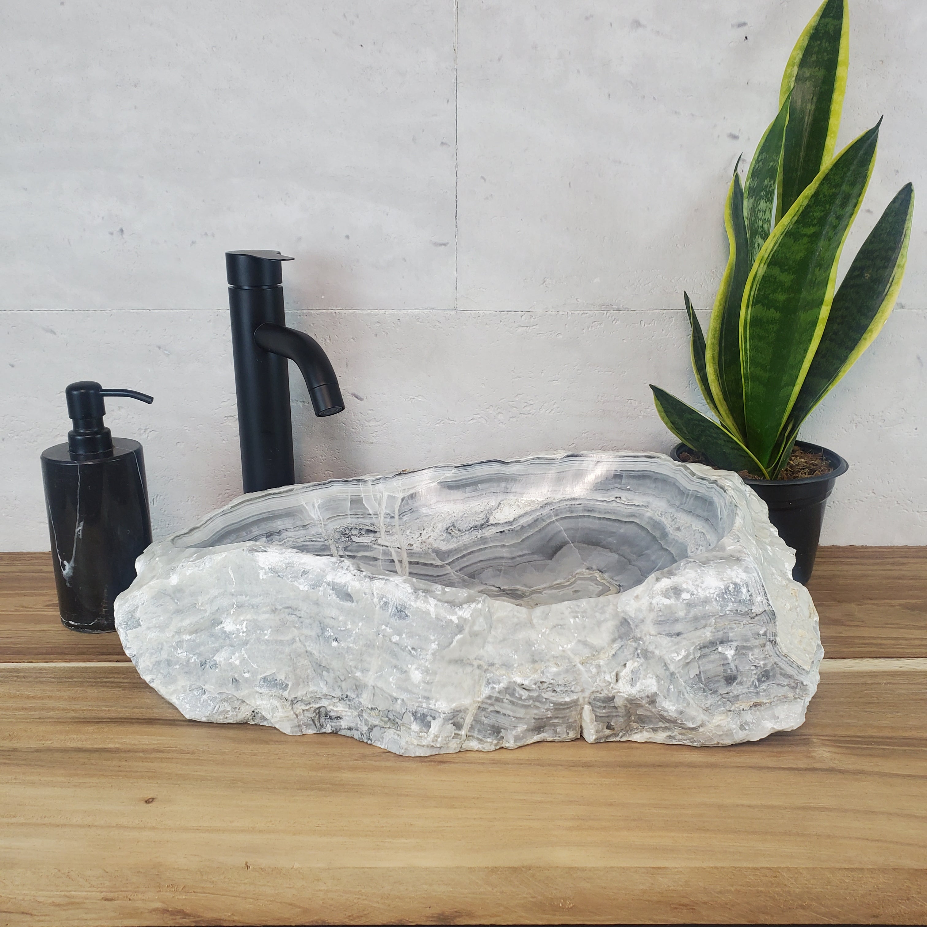 S27_23 Marble Stone Bathroom Vessel Sink - 18 x 12 inch