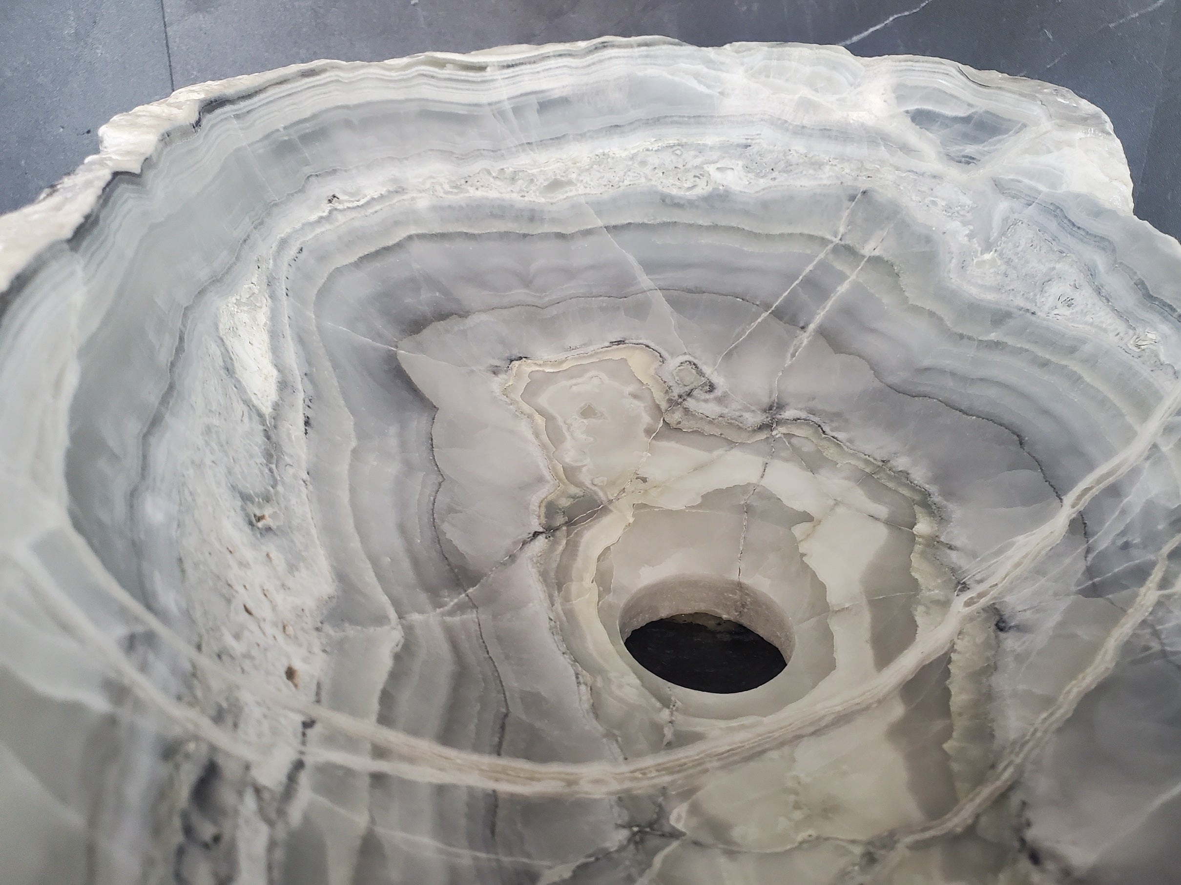 S27_23 Marble Stone Bathroom Vessel Sink - 18 x 12 inch