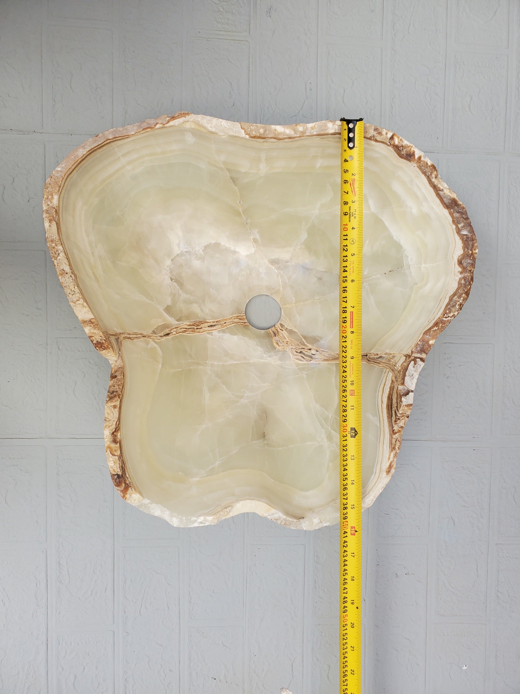 S23_05 Onyx Stone Bathroom Vessel Sink