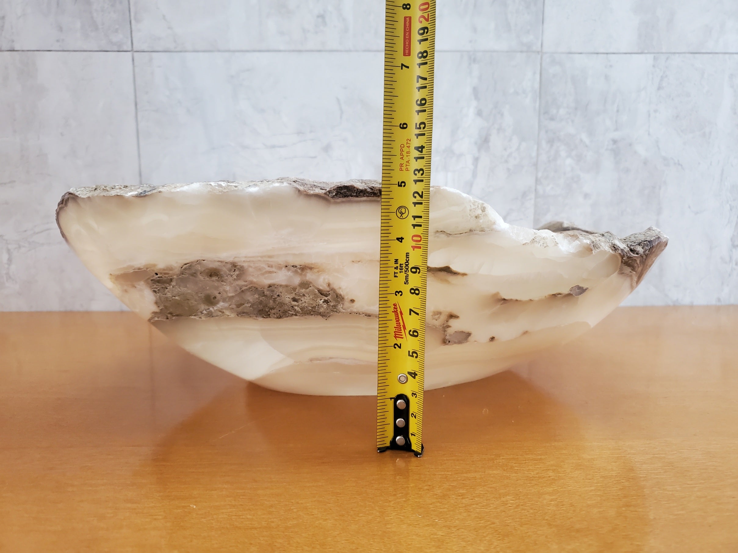 S23_15 Onyx Stone Bathroom Vessel Sink