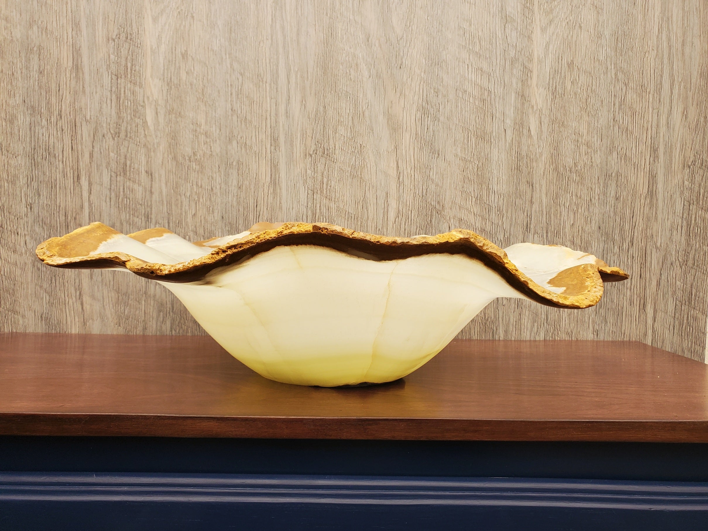 S23_09 Onyx Stone Vessel Bathroom Sink - 22 x 18 x 7 Inch