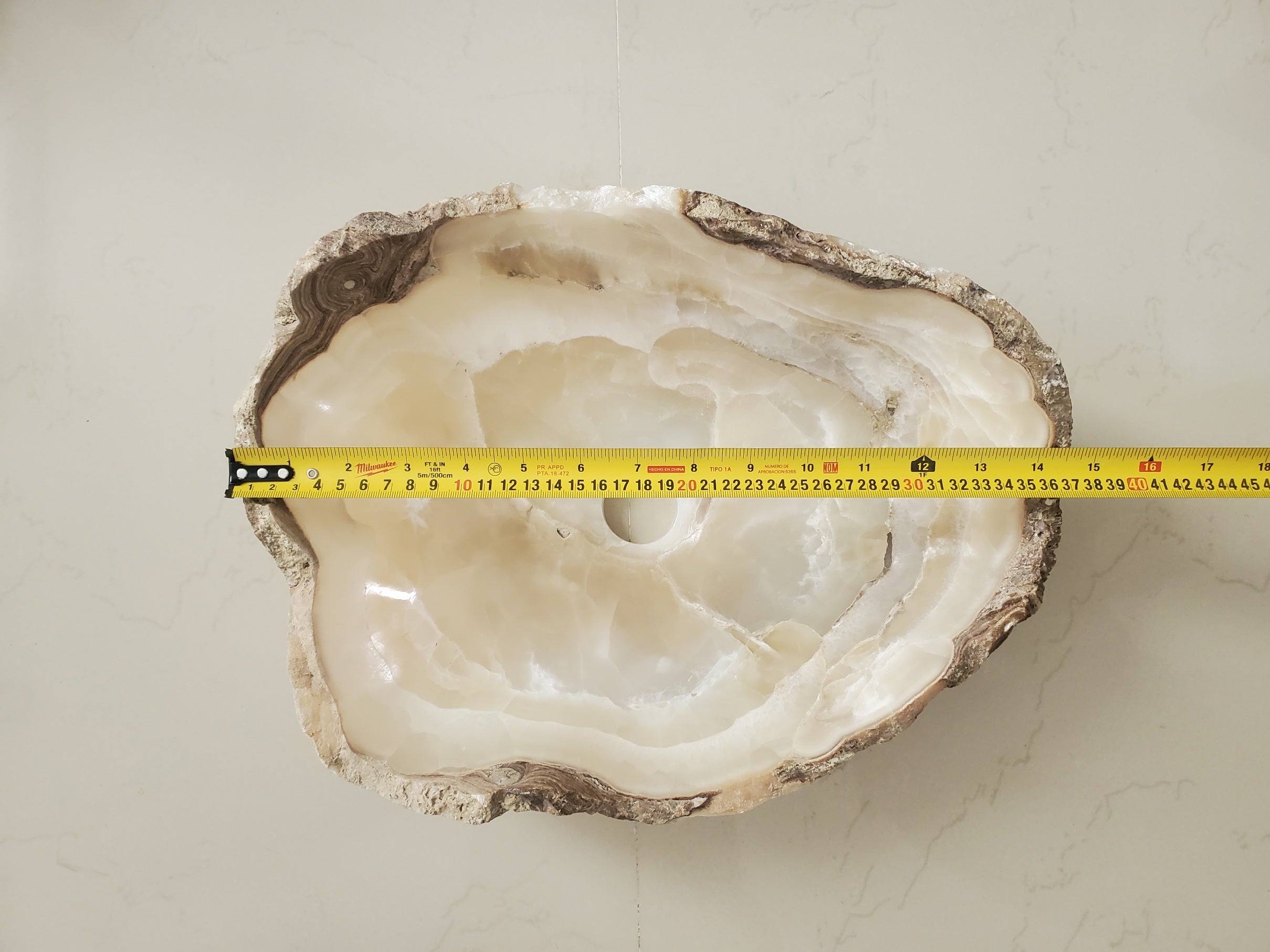 S23_15 Onyx Stone Bathroom Vessel Sink