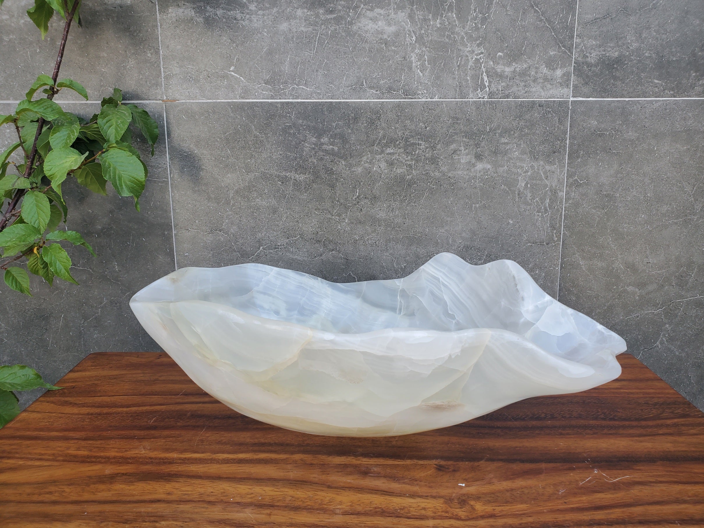S22_03 White Onyx Bathroom Vessel Sink