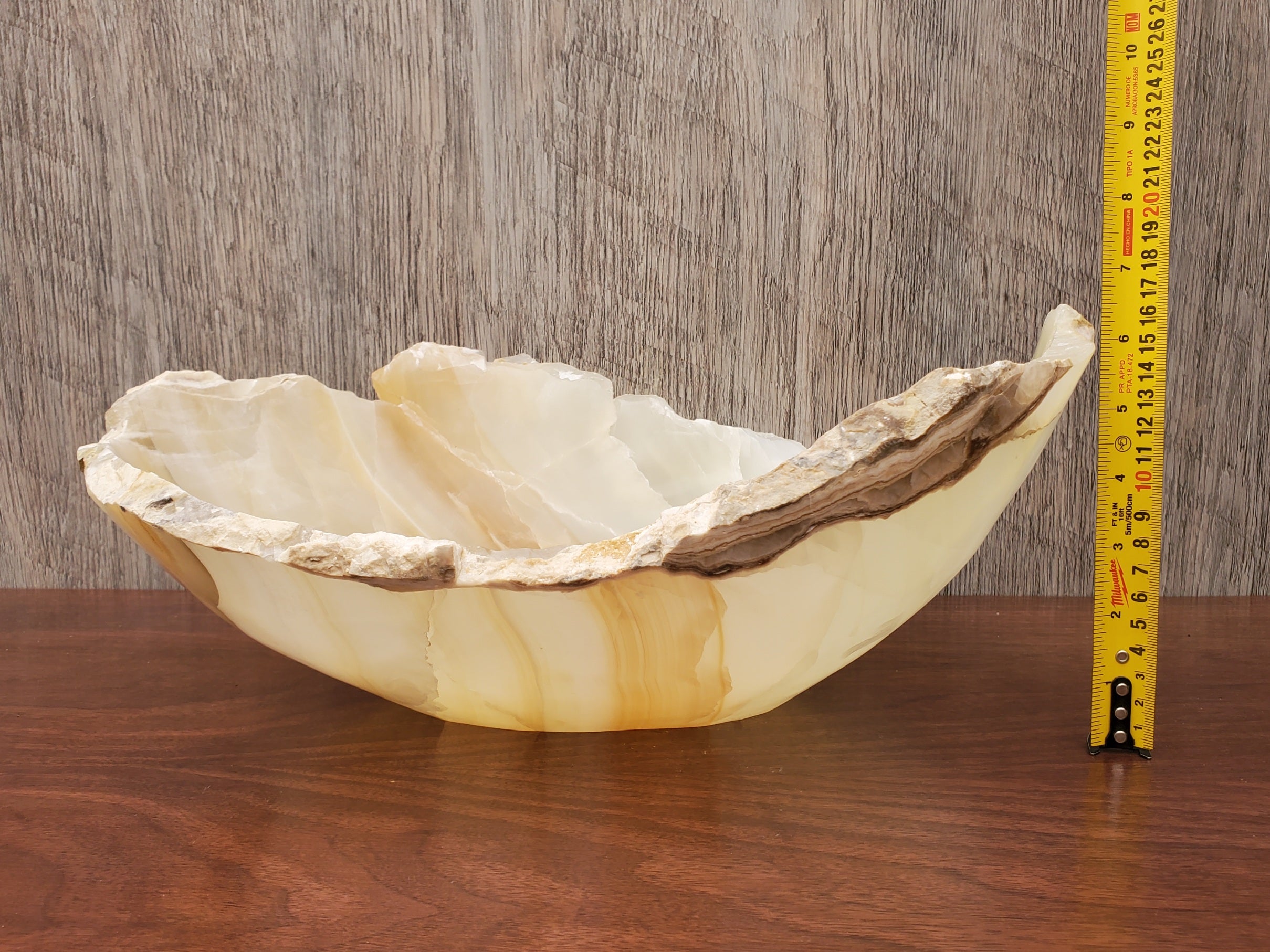 S23_14 Onyx Stone Bathroom Vessel Sink
