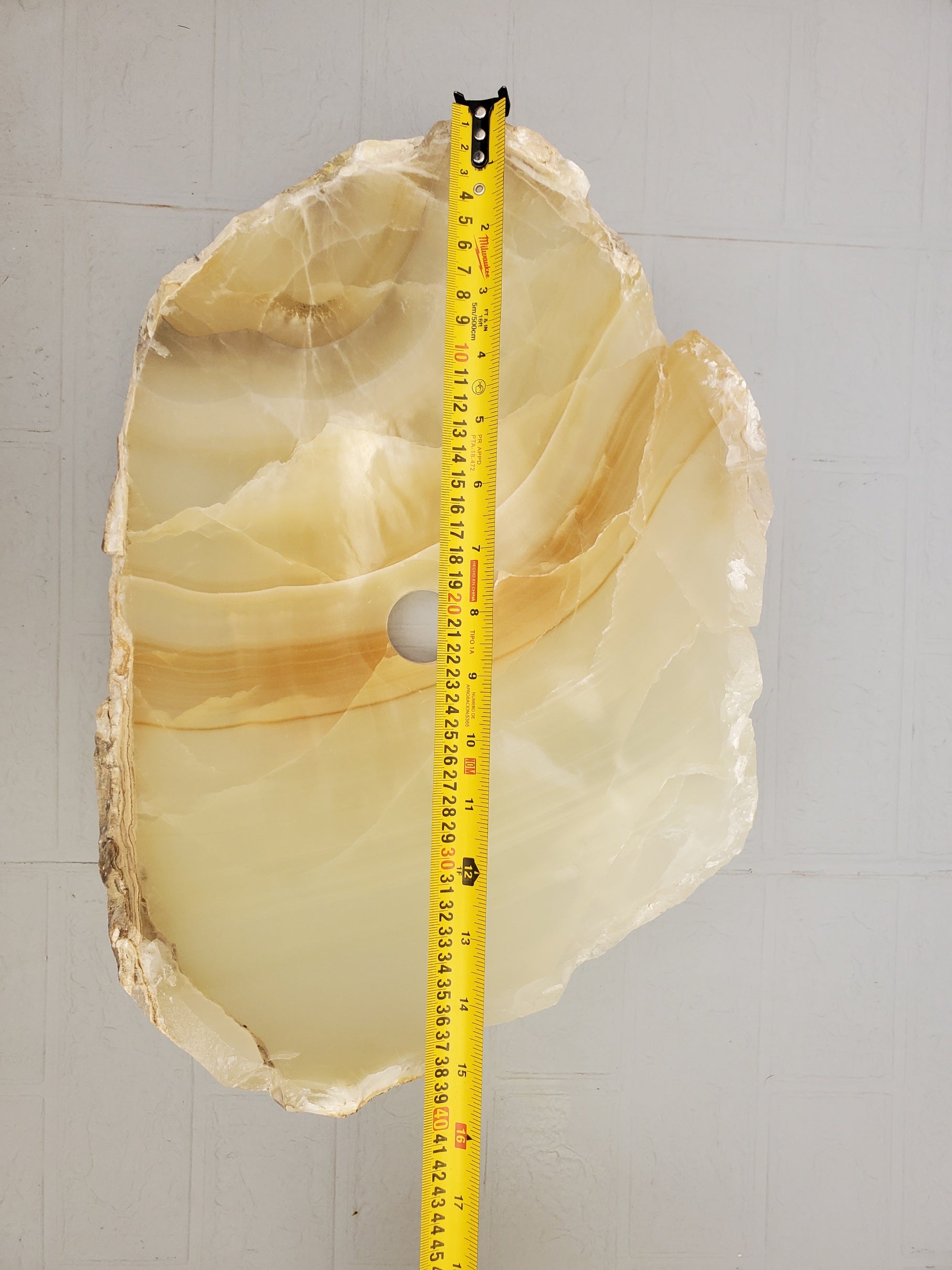 S23_14 Onyx Stone Bathroom Vessel Sink