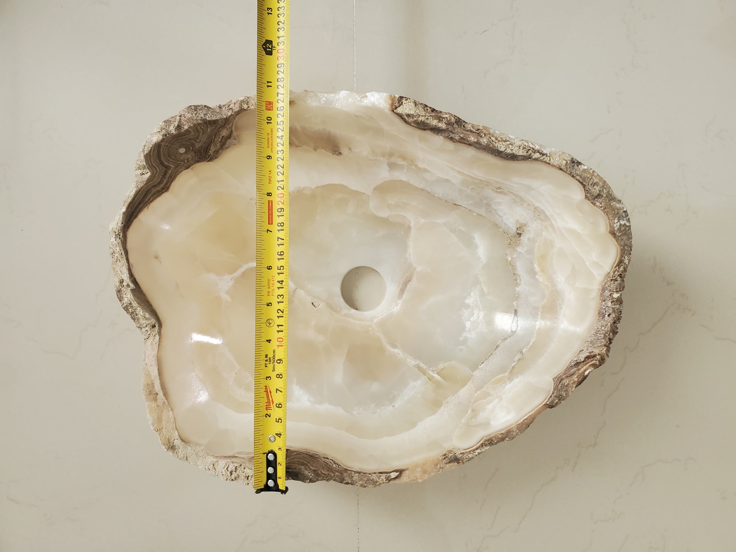 S23_15 Onyx Stone Bathroom Vessel Sink