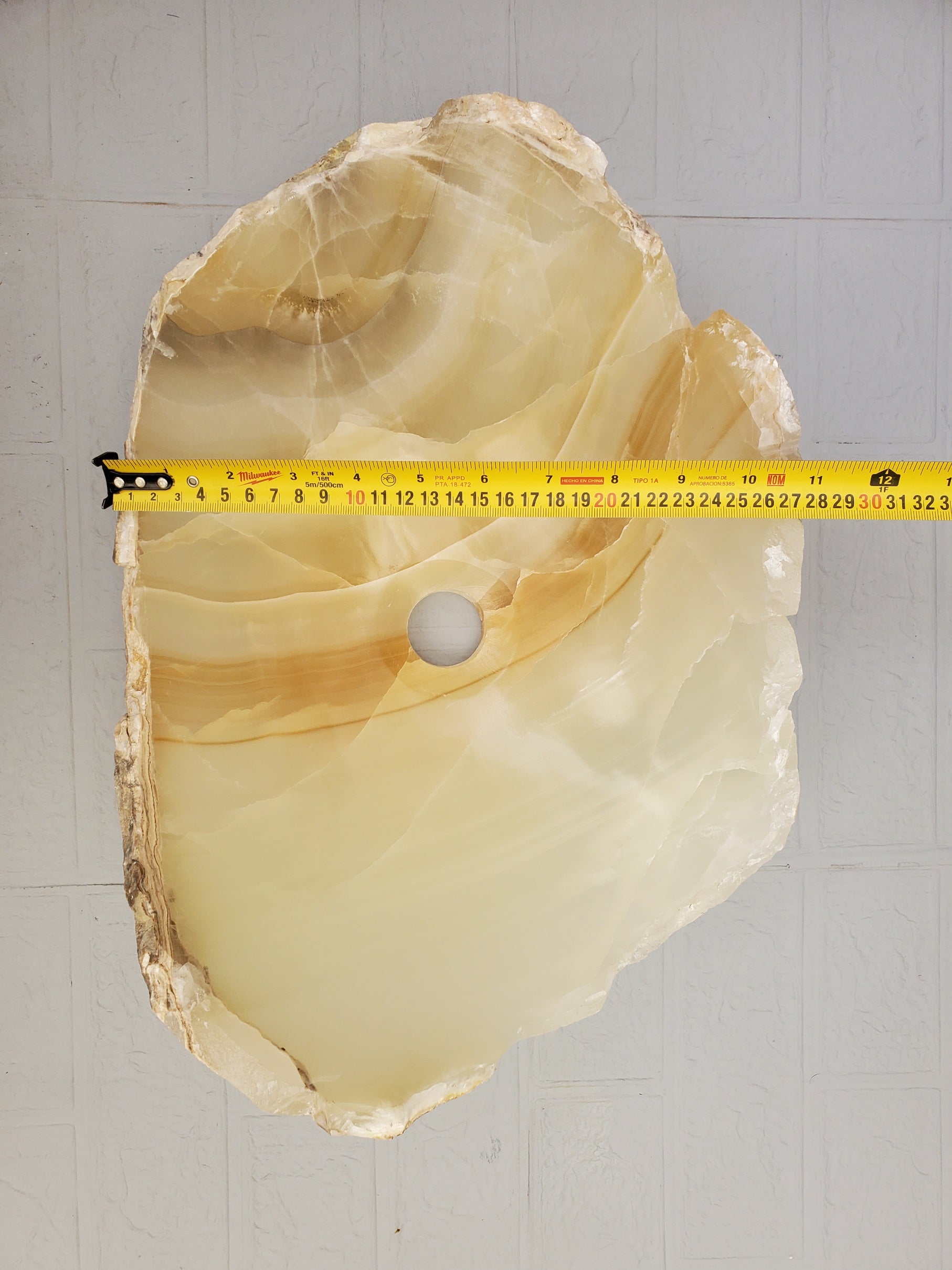 S23_14 Onyx Stone Bathroom Vessel Sink