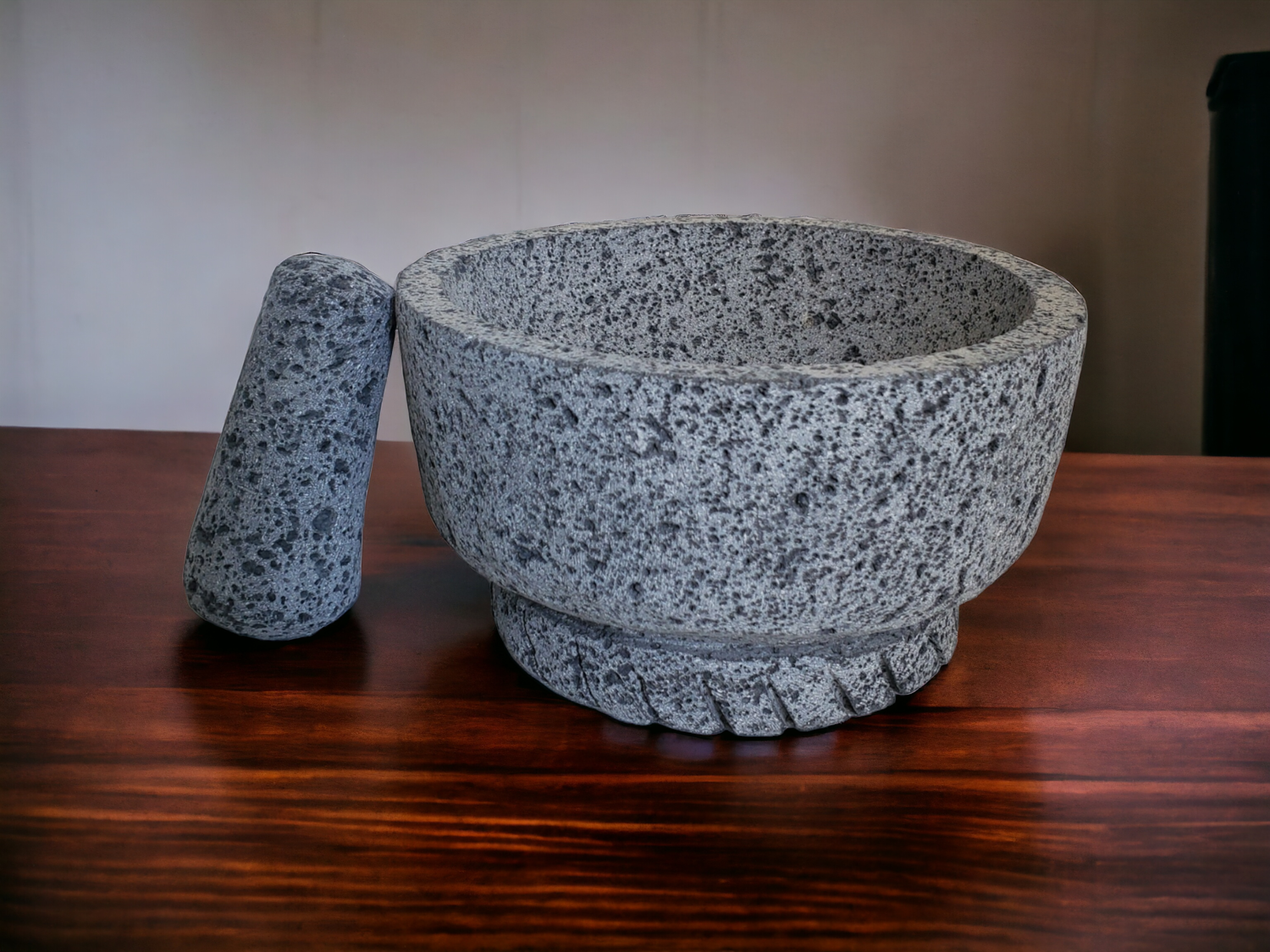 Sculpted Molcajete - Lava Stone - 8 Inch Molcajete Accessories Kitchen & Dining Molcajete