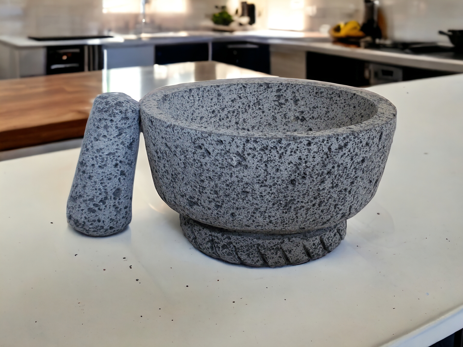Sculpted Molcajete - Lava Stone - 8 Inch Molcajete Accessories Kitchen & Dining Molcajete
