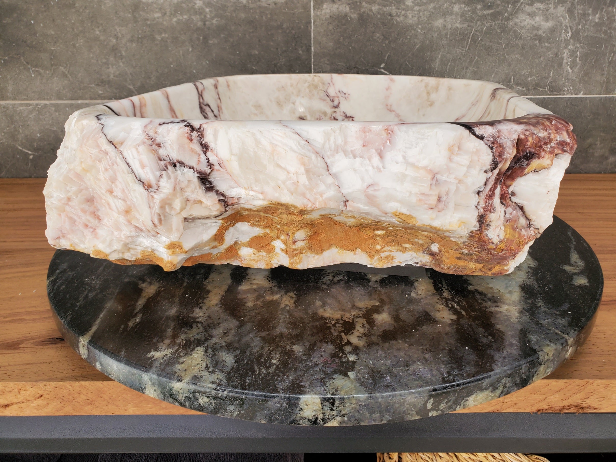 S33_06 Onyx Stone Vessel Sink