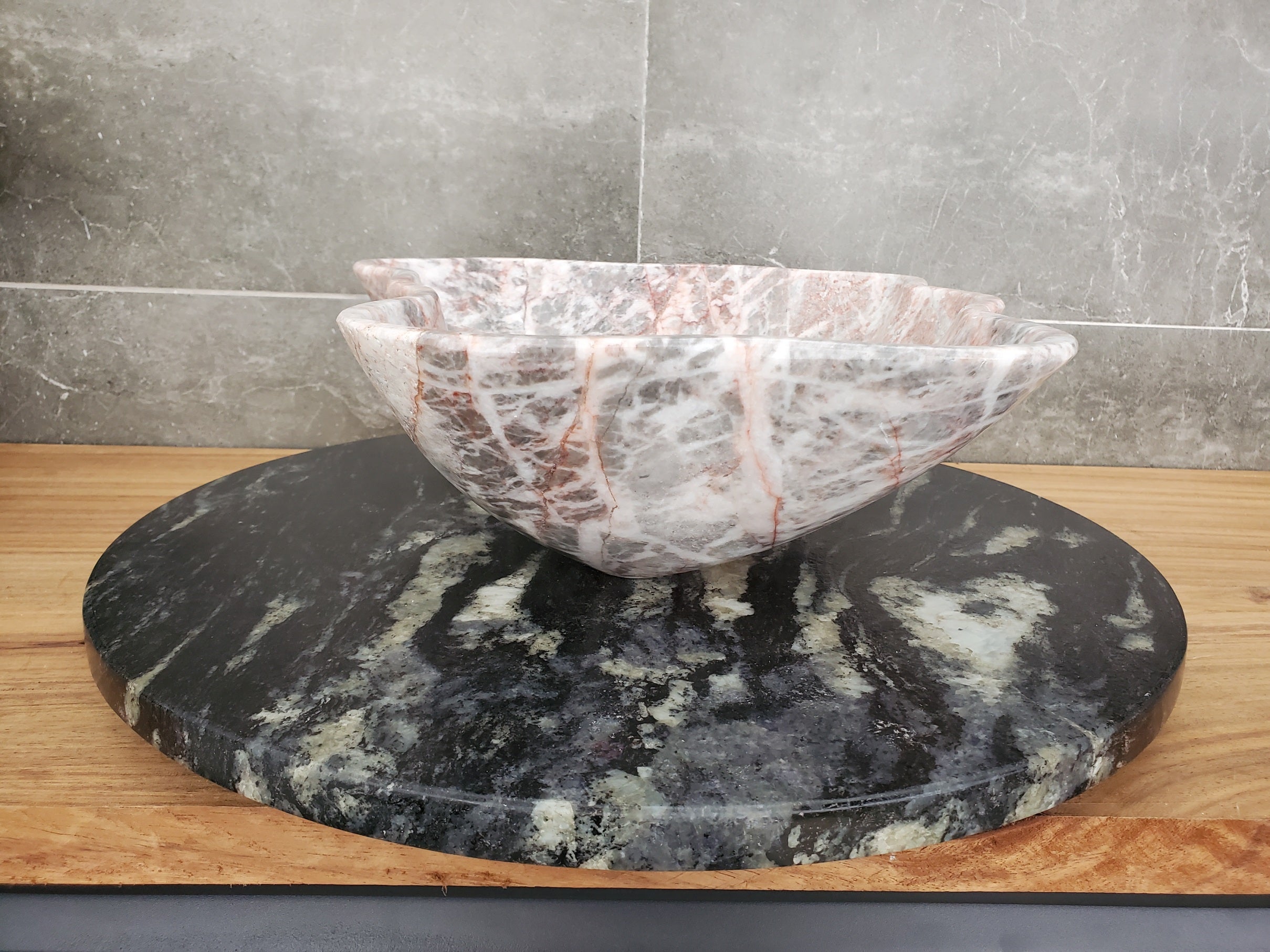 S31_27 Marble Vessel Bathroom Sink - 16.5 x 13.5 inch
