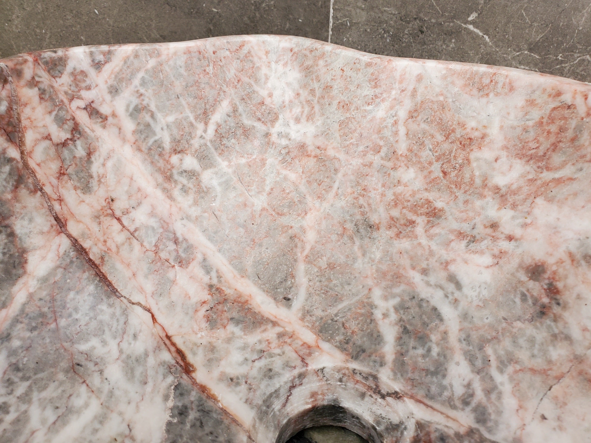S31_27 Marble Vessel Bathroom Sink - 16.5 x 13.5 inch