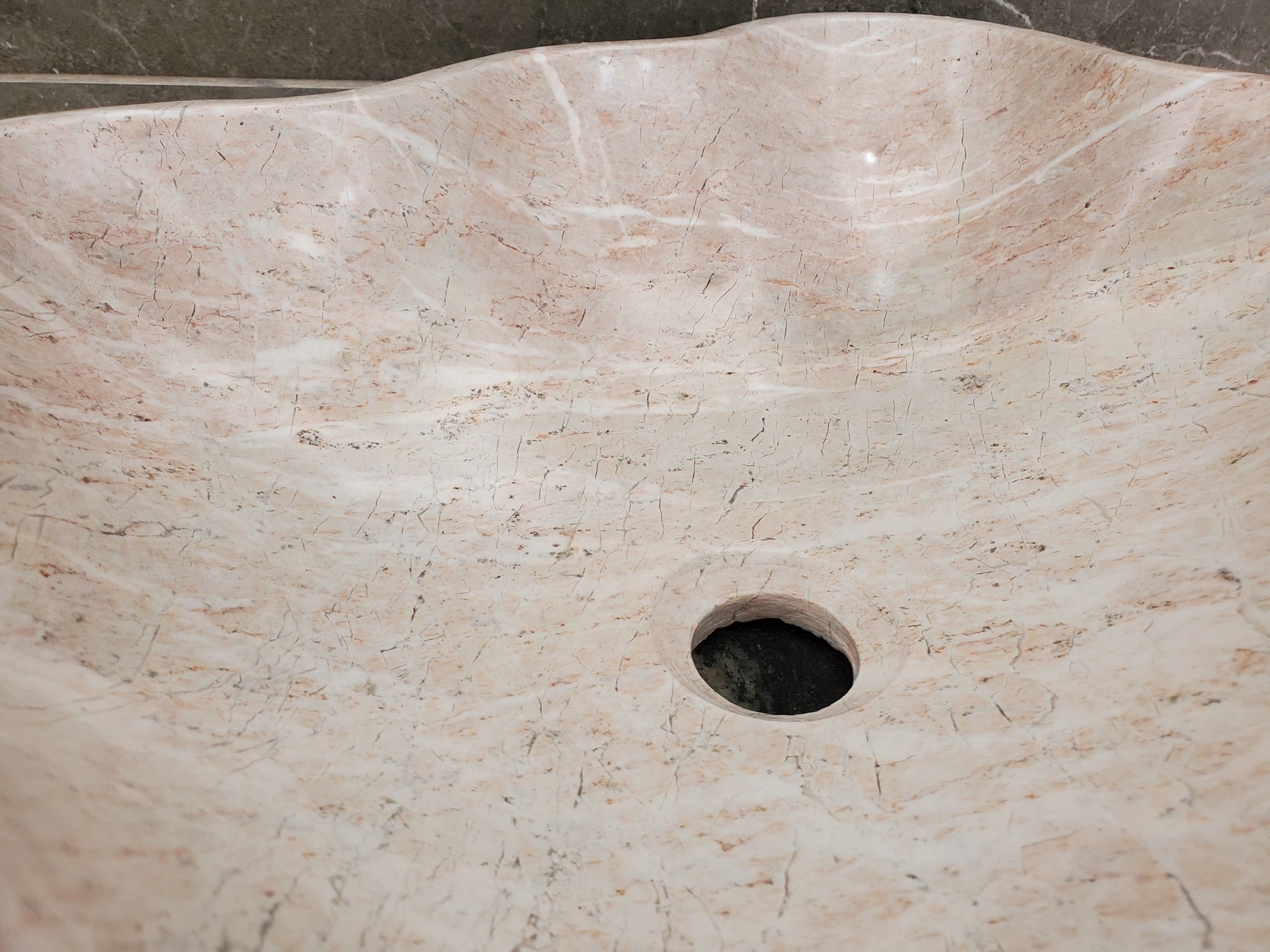 S31_26 Marble Vessel Bathroom Sink - 19 x 14 inch