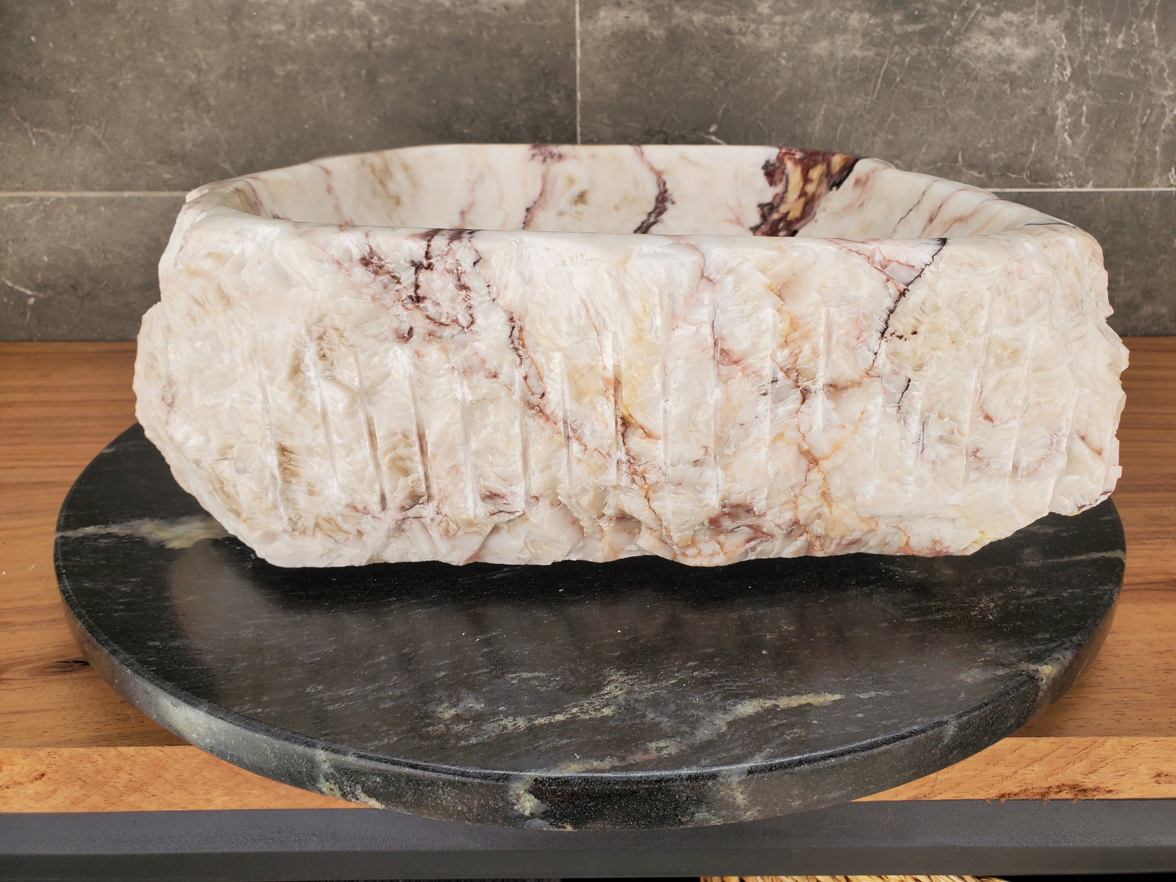 S33_06 Onyx Stone Vessel Sink