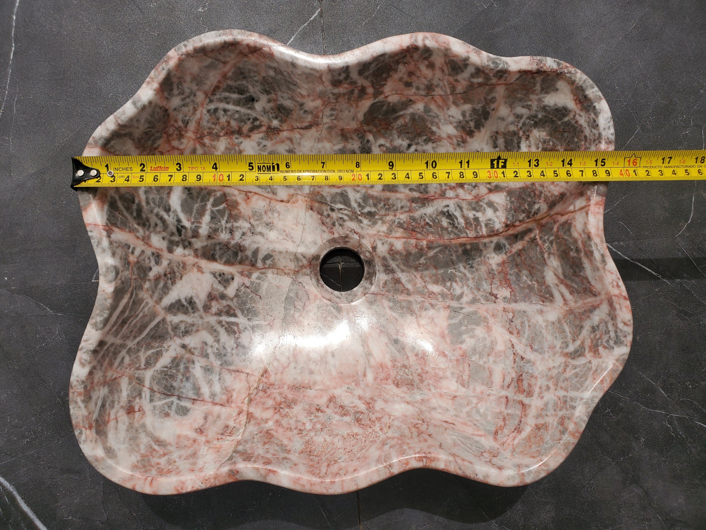 S31_50 Marble Vessel Bathroom Sink - 15 x 13 inch