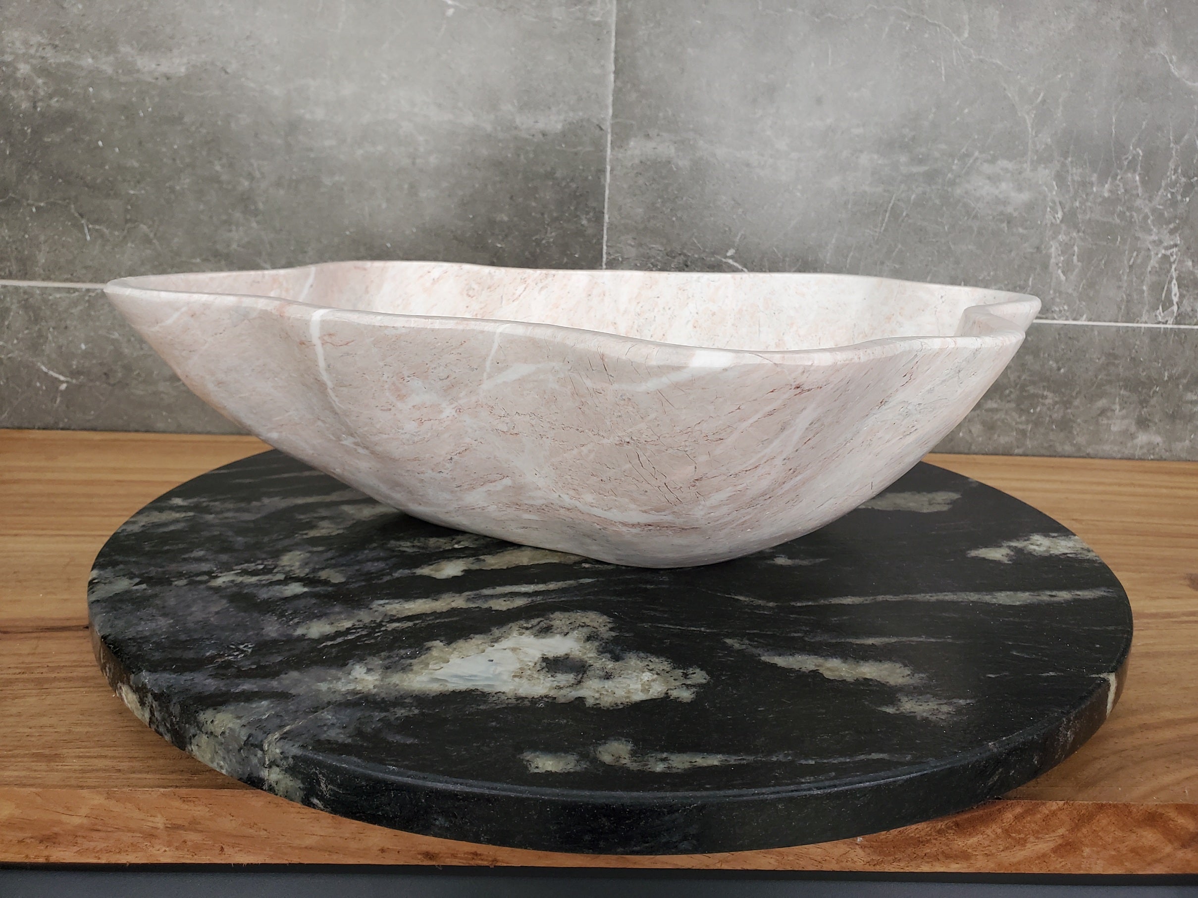 S31_26 Marble Vessel Bathroom Sink - 19 x 14 inch