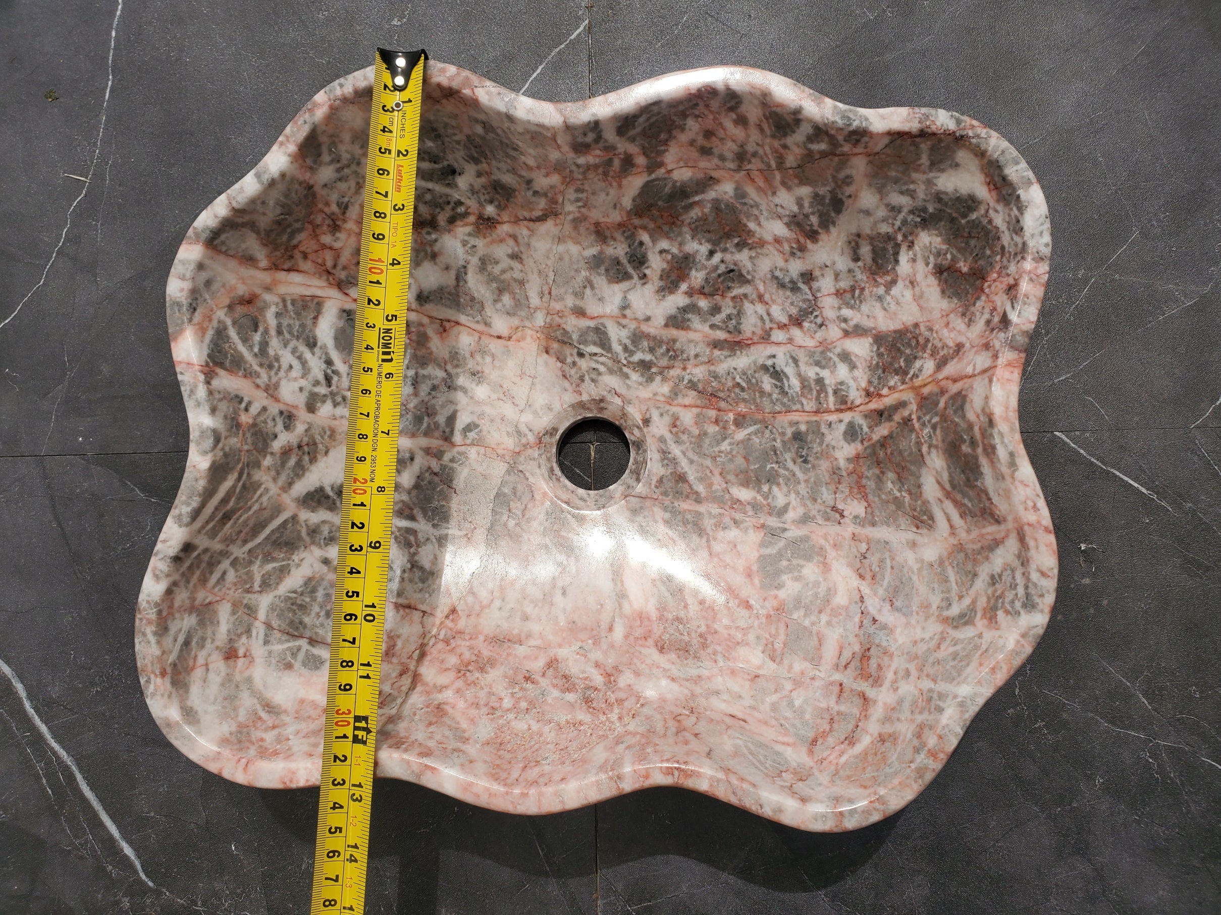 S31_50 Marble Vessel Bathroom Sink - 15 x 13 inch