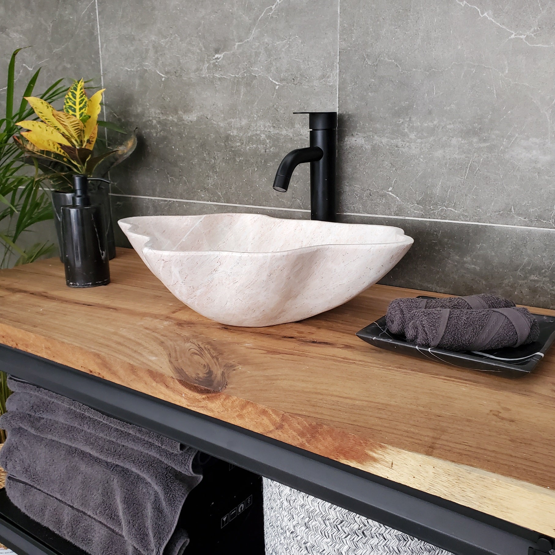 S31_26 Marble Vessel Bathroom Sink