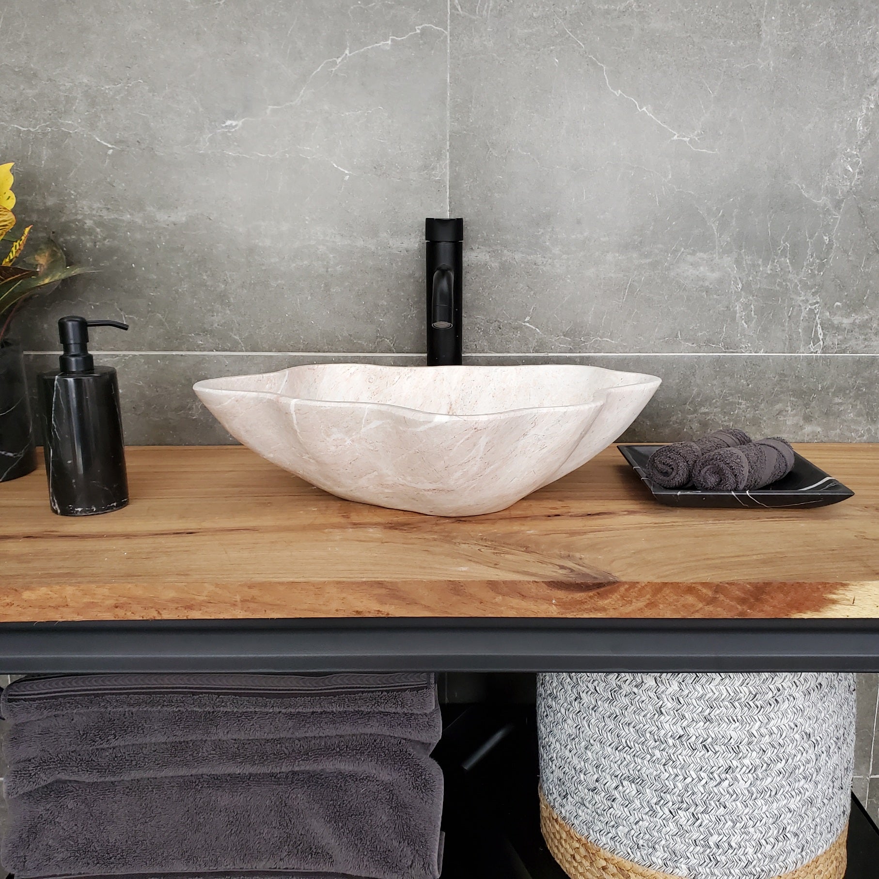 S31_26 Marble Vessel Bathroom Sink