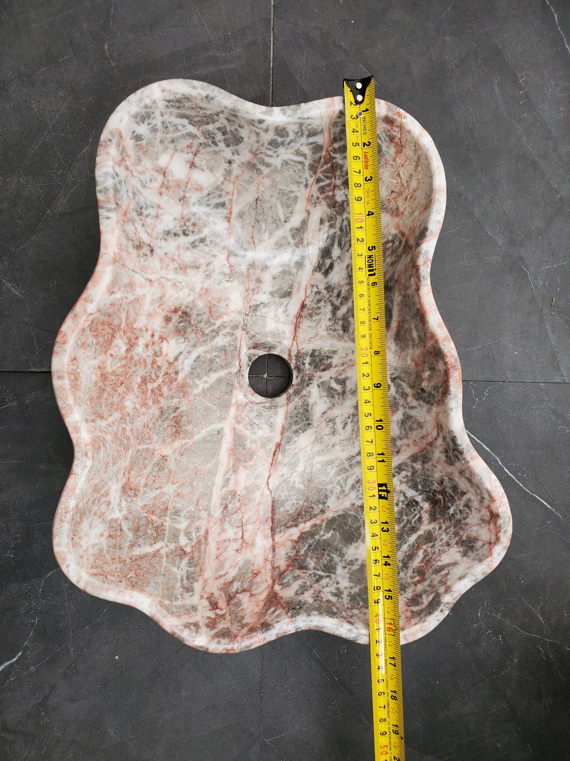 S31_27 Marble Vessel Bathroom Sink - 16.5 x 13.5 inch
