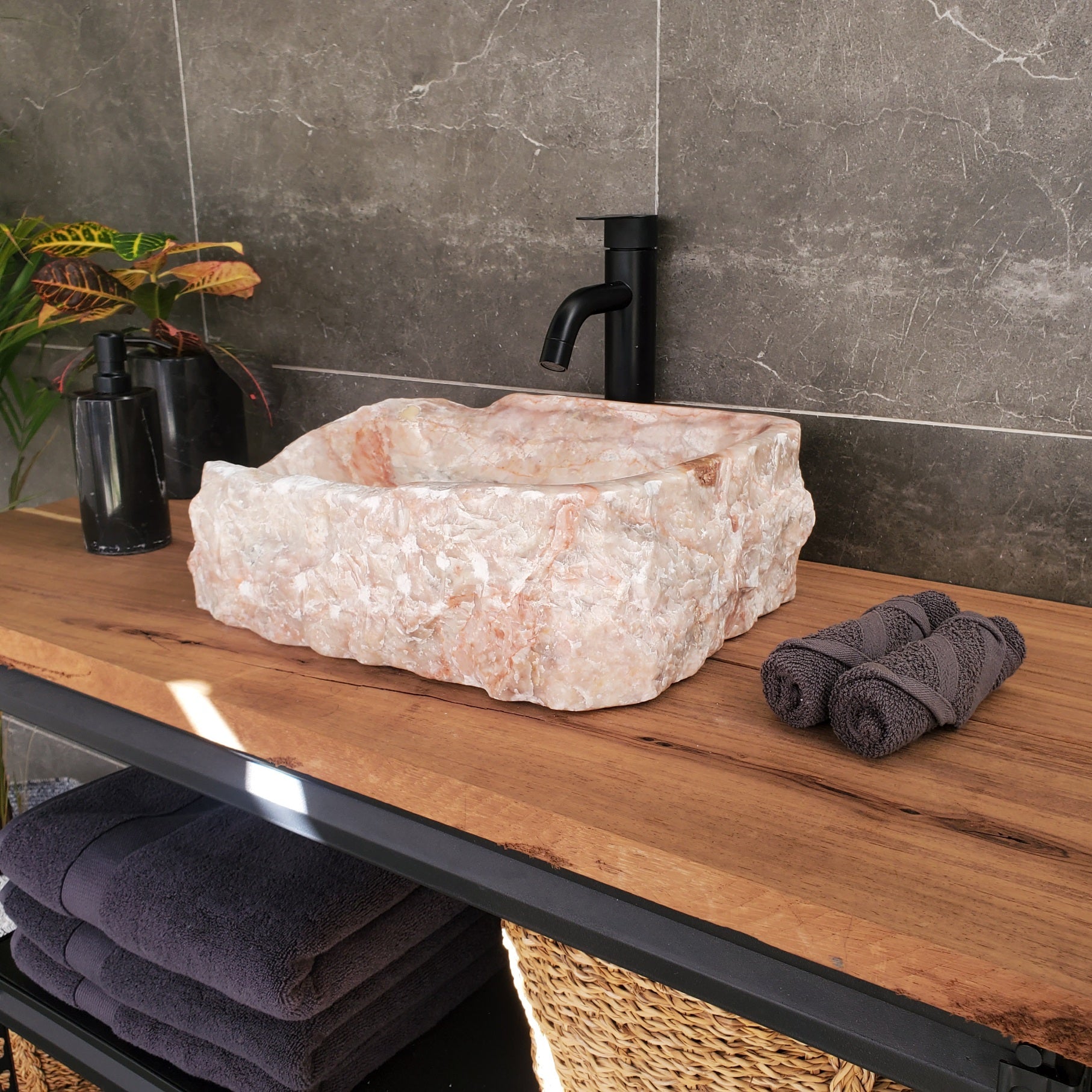 S34_06 Marble Stone Vessel Sink