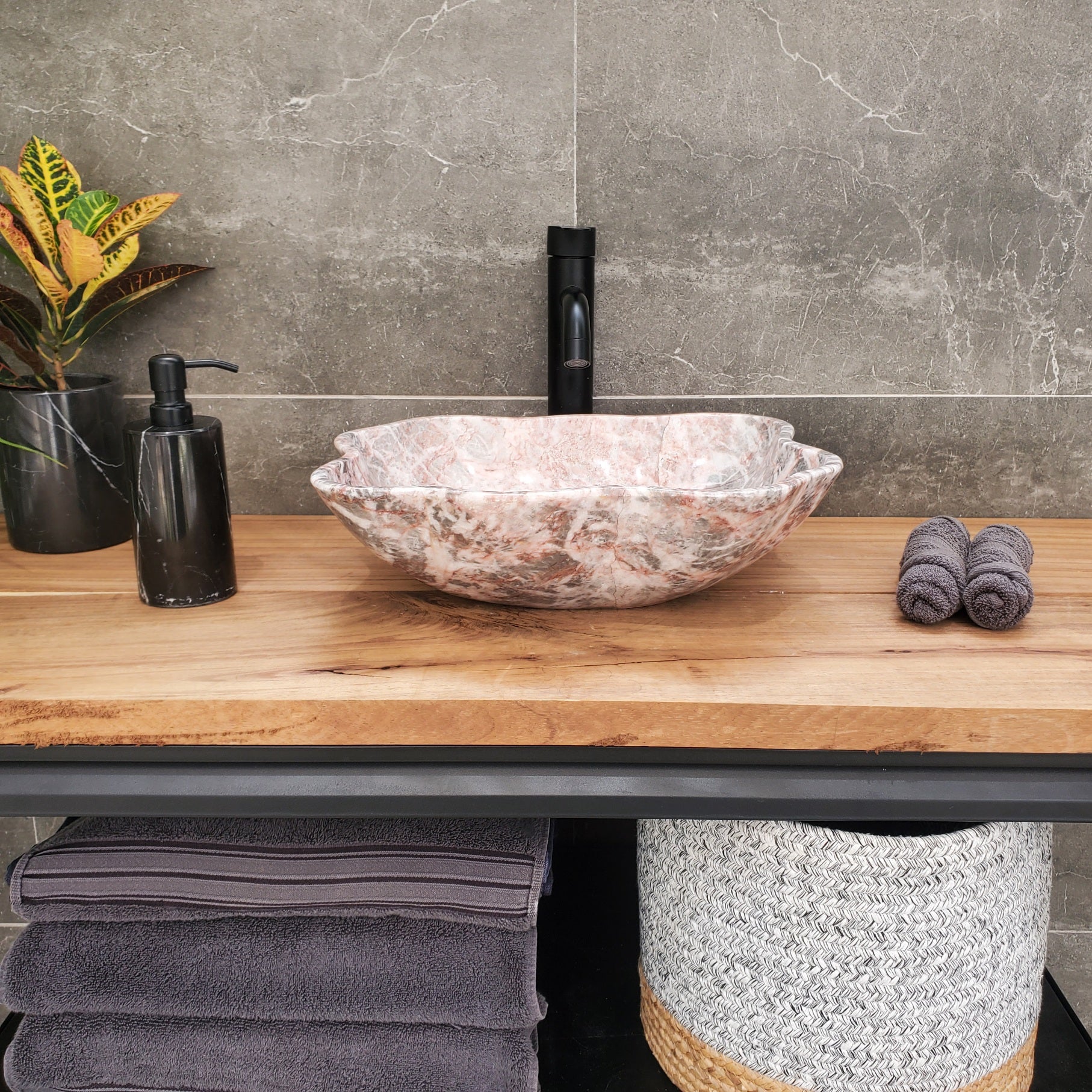 S31_50 Marble Vessel Bathroom Sink