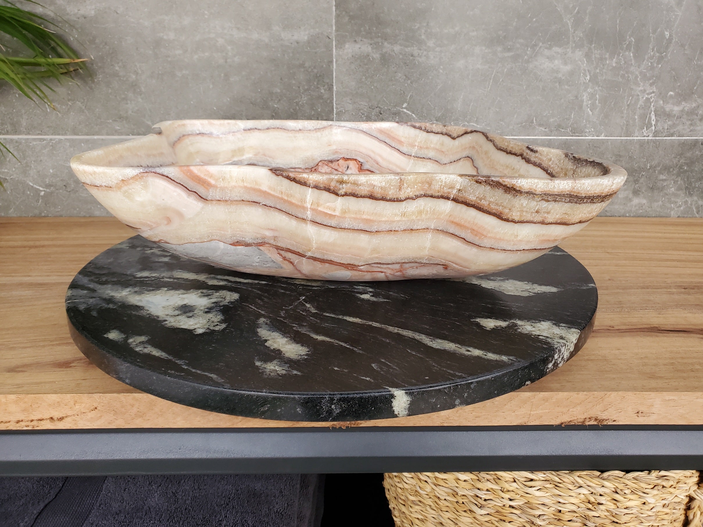S33_37 Onyx Bathroom Vessel Sink - 17 x 14.5 inch