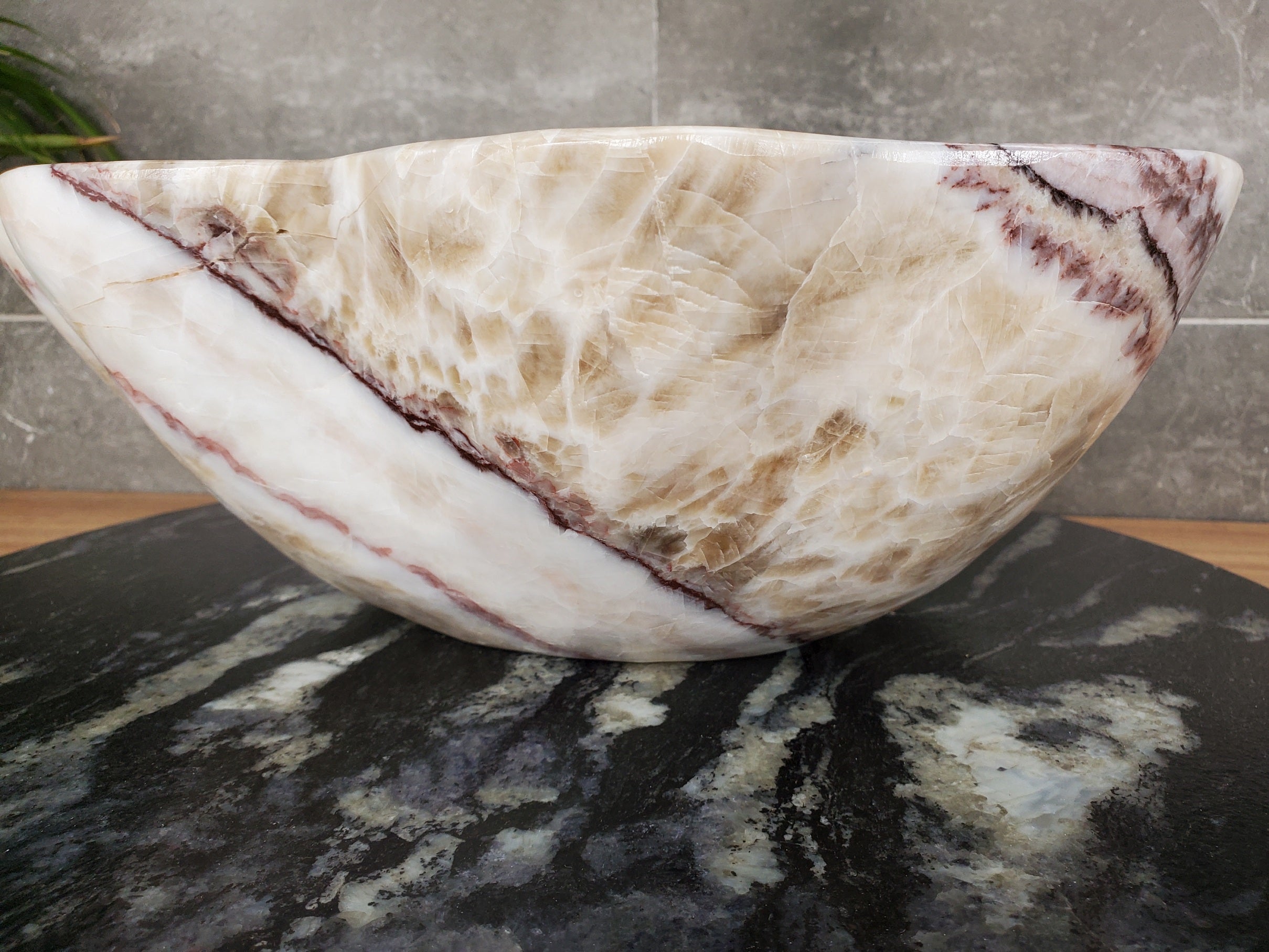 S33_40 Onyx Stone Vessel Bathroom Sink