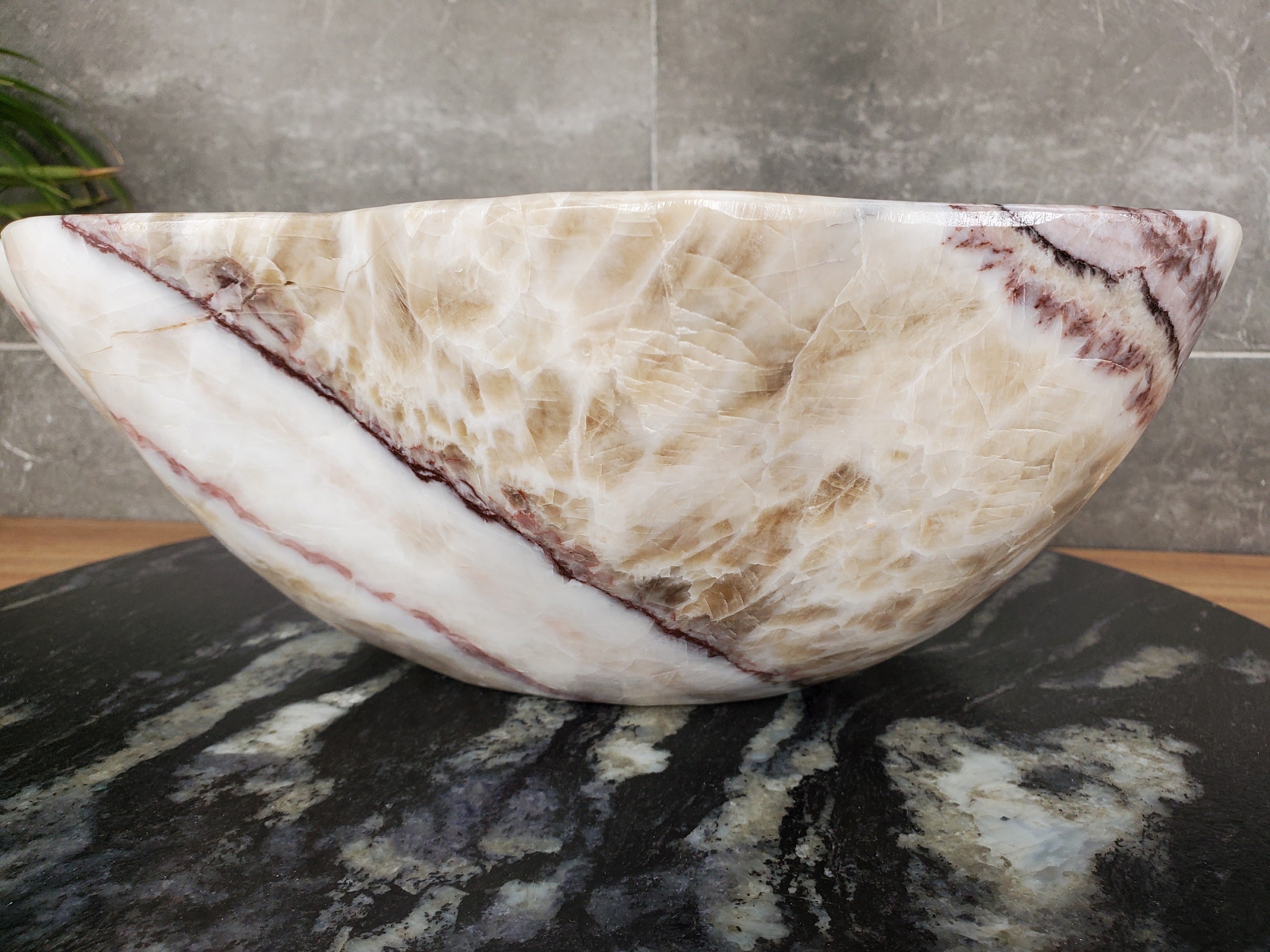 S33_40 Onyx Stone Vessel Bathroom Sink