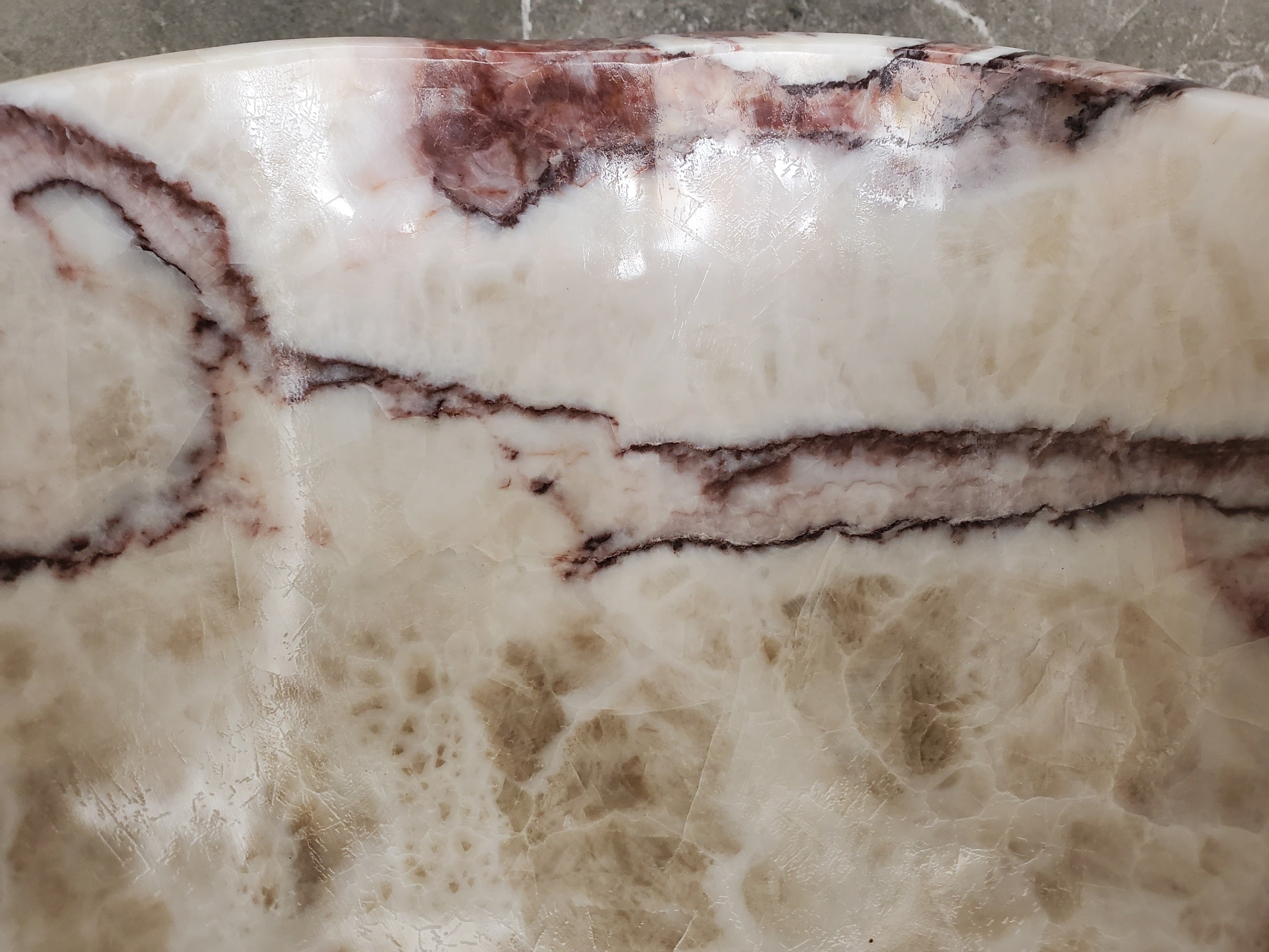 S33_40 Onyx Stone Vessel Bathroom Sink