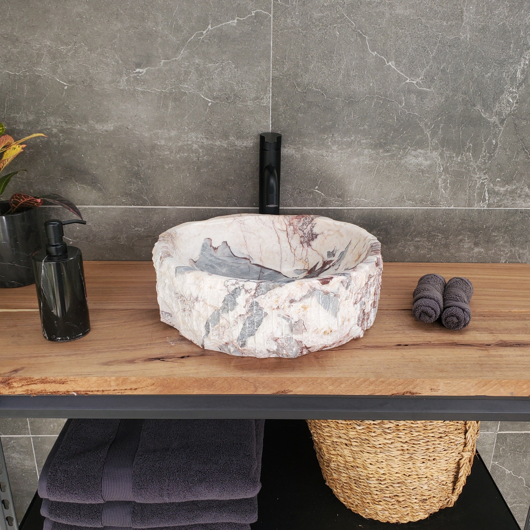 S34_03 Onyx Stone Vessel Sink